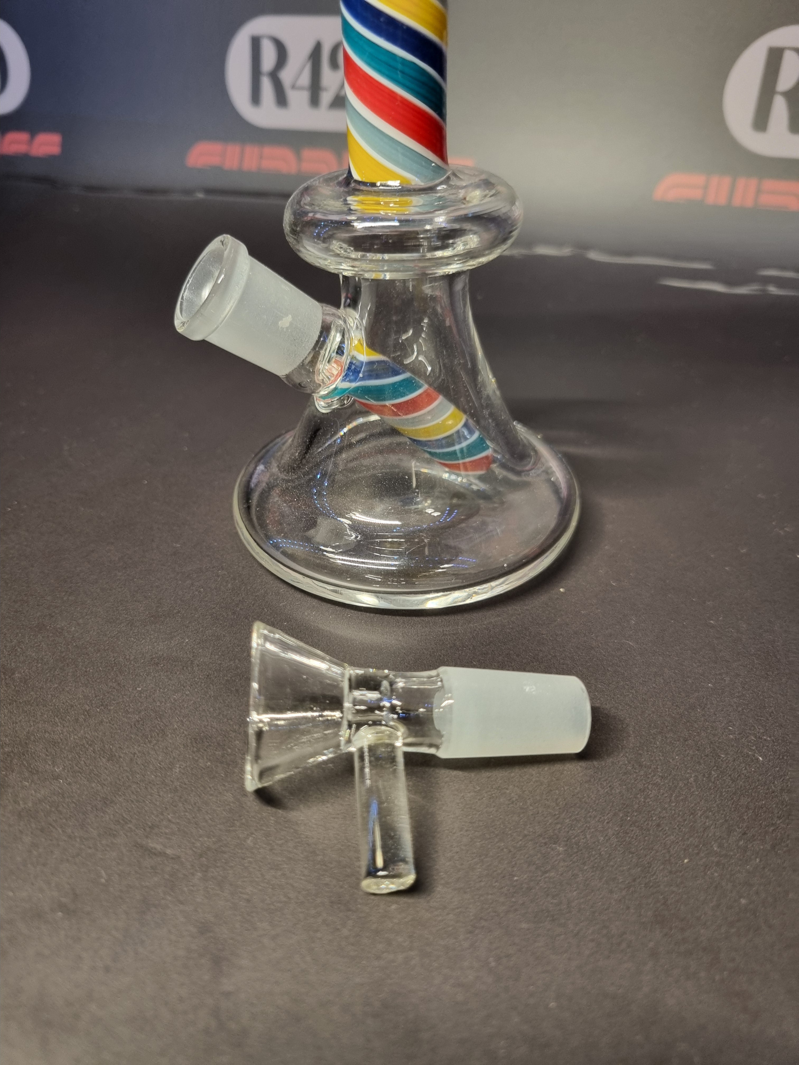 Amsterdam Limited Edition Bubbler - Multi Colour Stripes - H:16cm