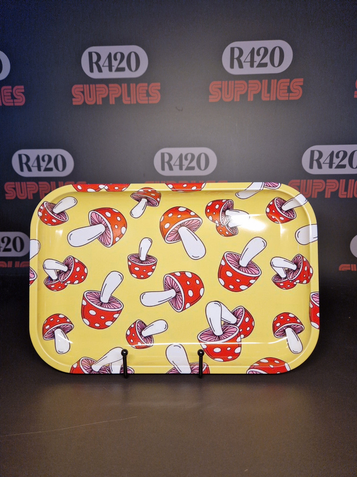Yellow Mushroom Rolling Tray - Medium