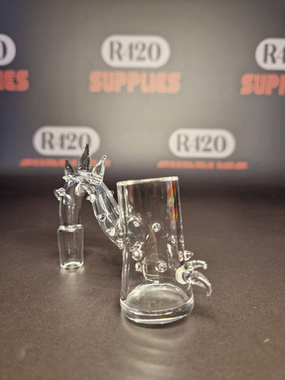Quartz Banger - 14mm / 90° Male Fitting - Large Bowl and Spikes with Autospin