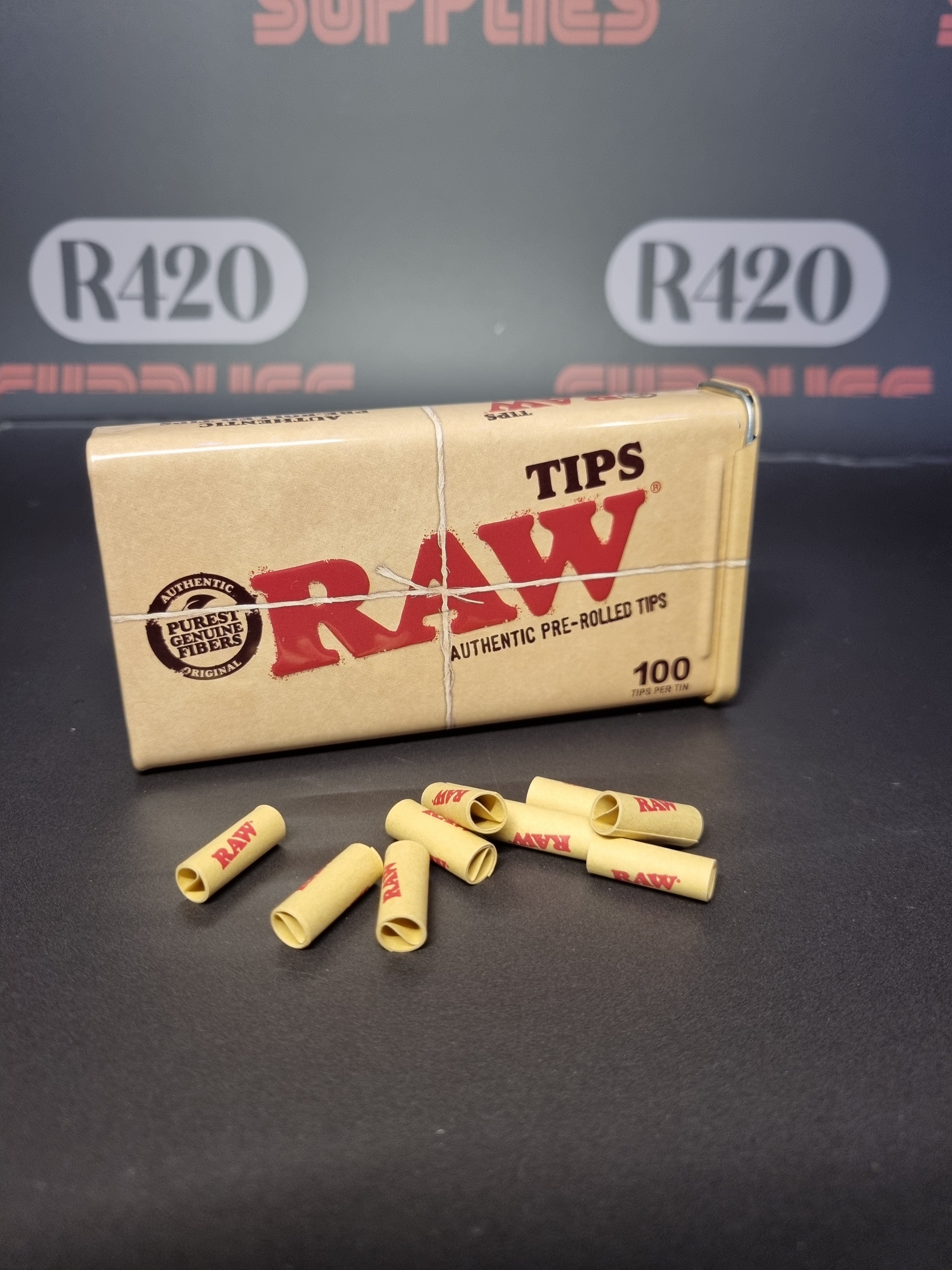 RAW Pre-Rolled Tips Tin 100