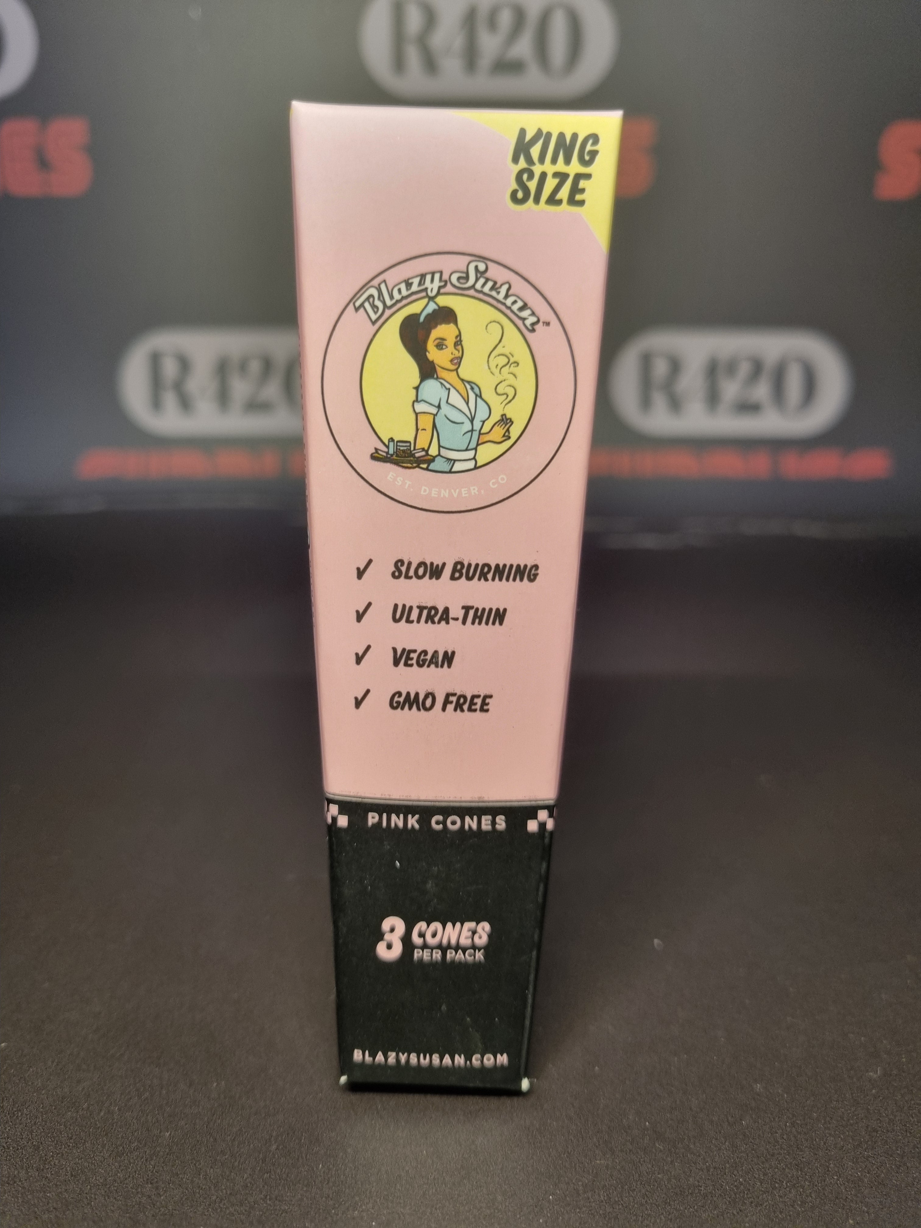 Blazy Susan Pre-Rolled Pink Cones - Kingsize - 3 Pack