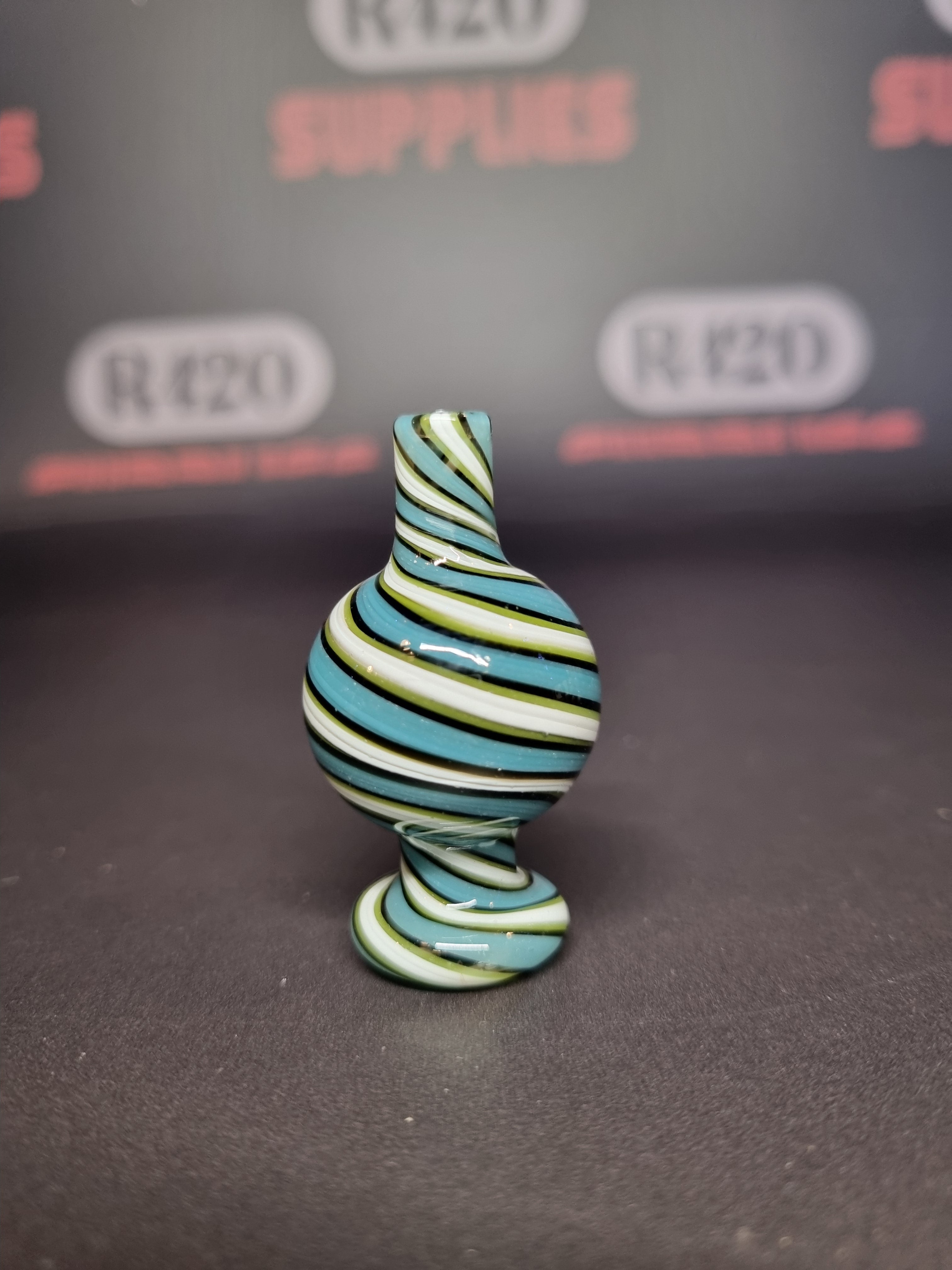 Glass Carb Cap - Spiral Design - Mixed Colours