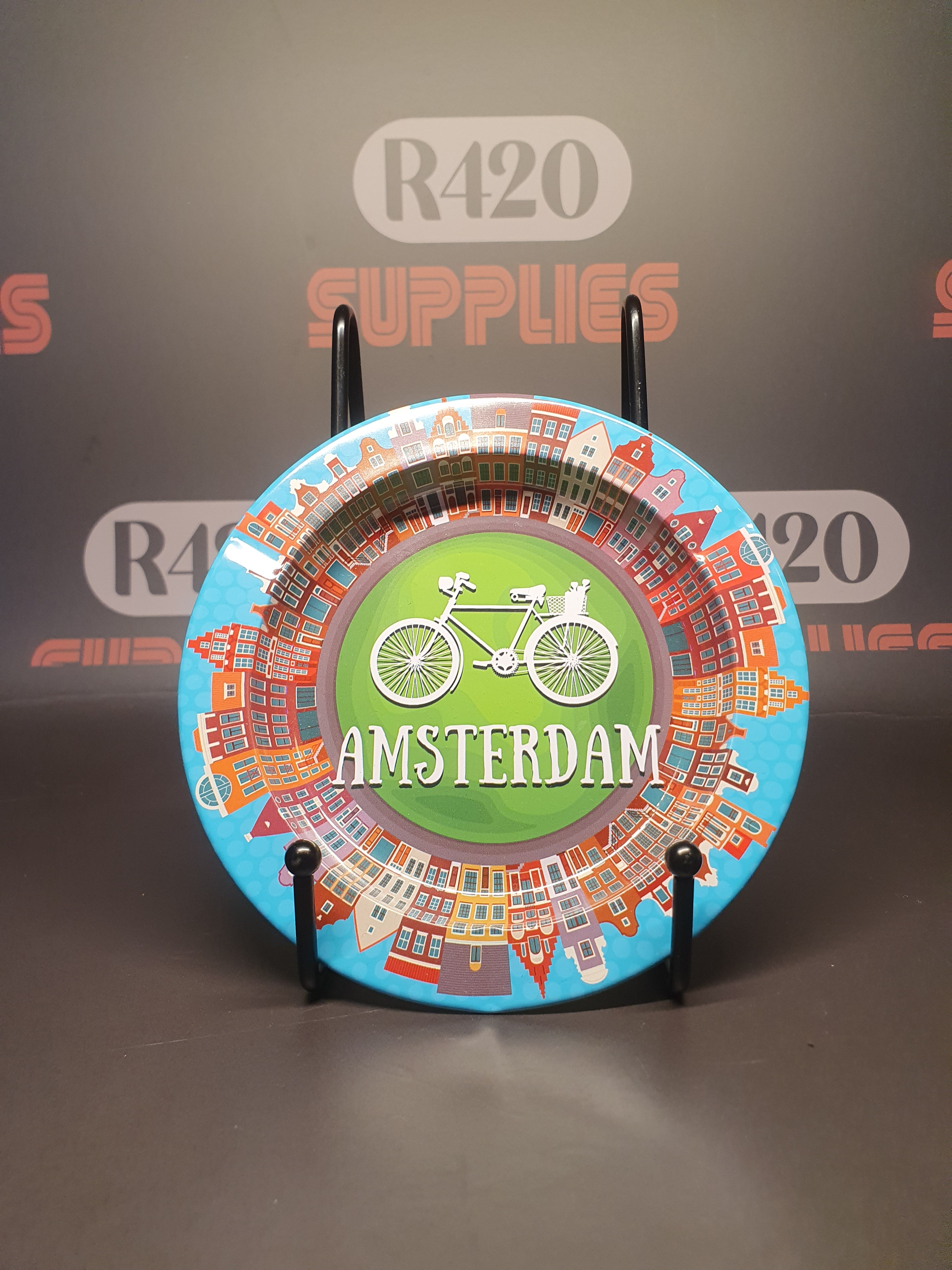 Amsterdam Bike & Houses - Metal Ashtray