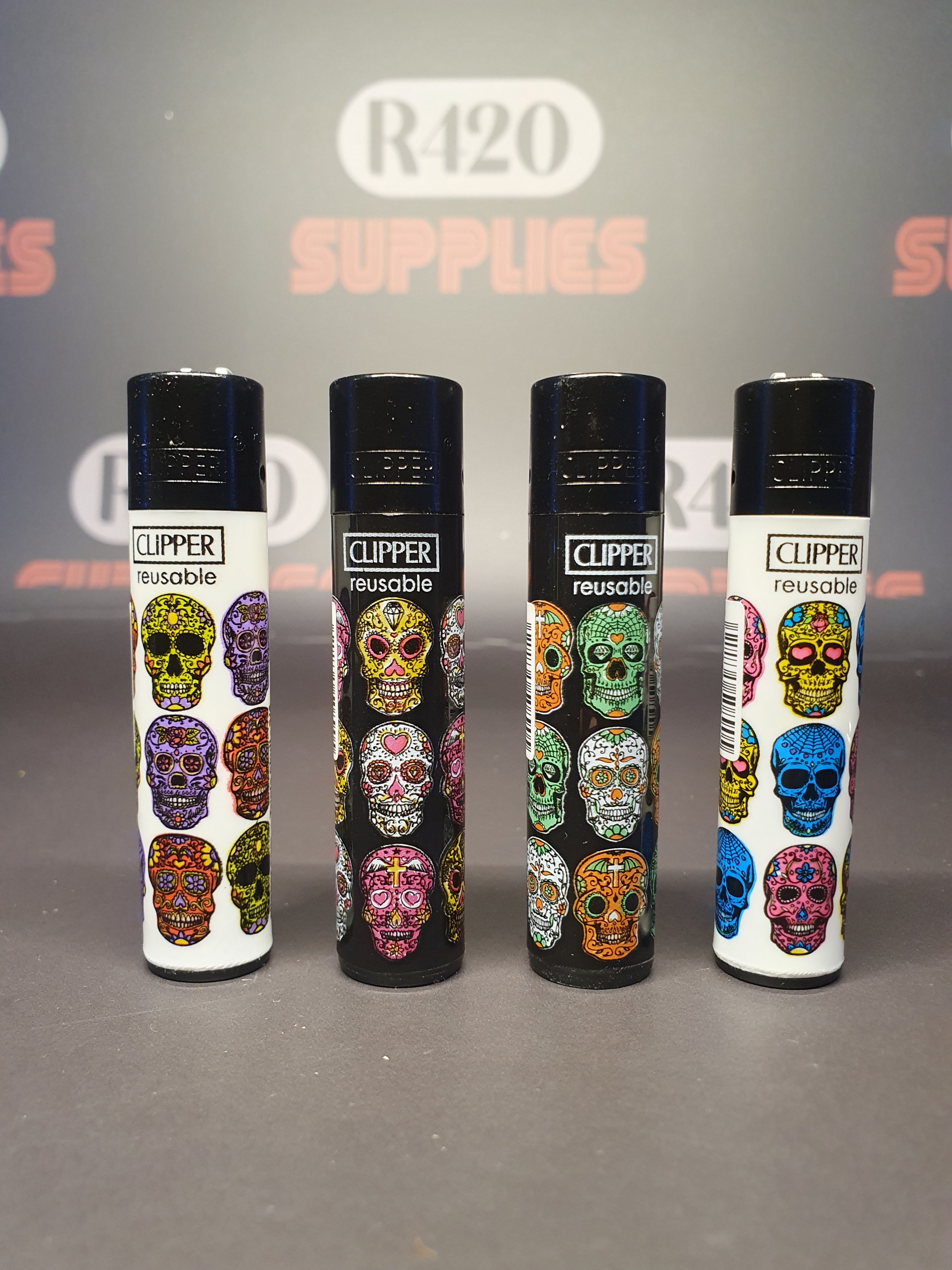 Clipper Lighter - Triple Skull