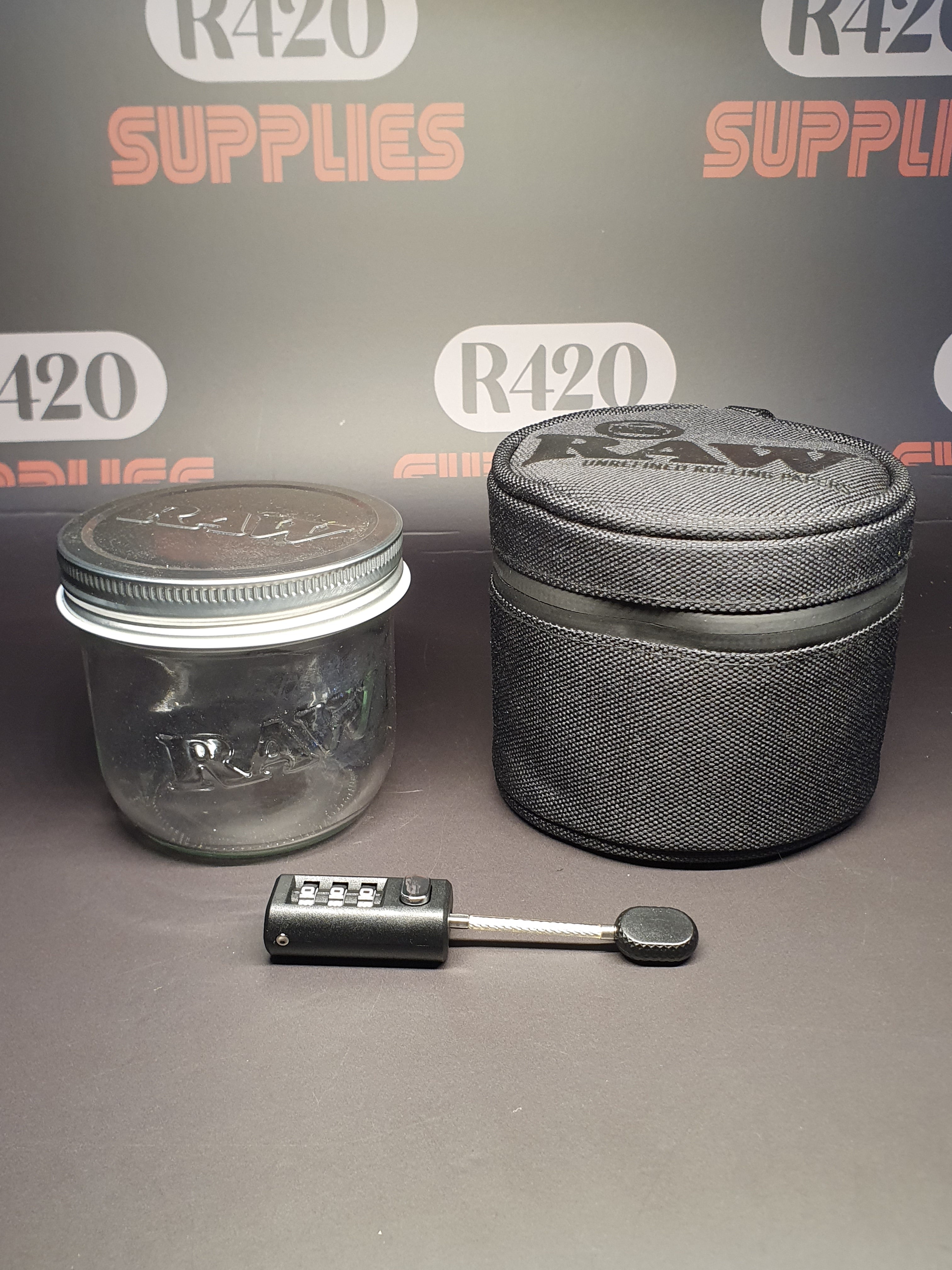 RAW Smell Proof Cosy and Mason Jar - Medium 10oz