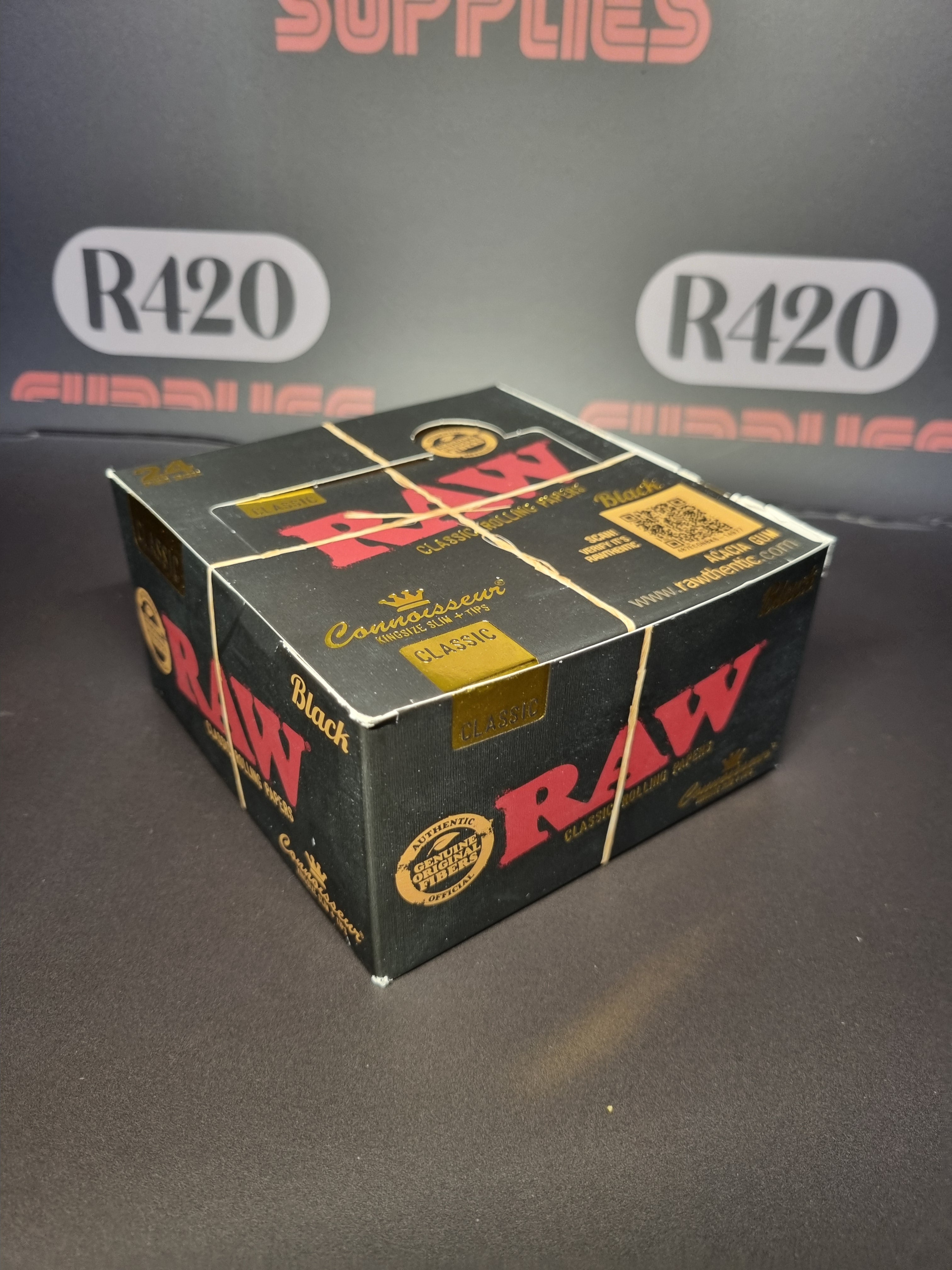 RAW Black Connoisseur - Kingsize Slim (skins + tips)p