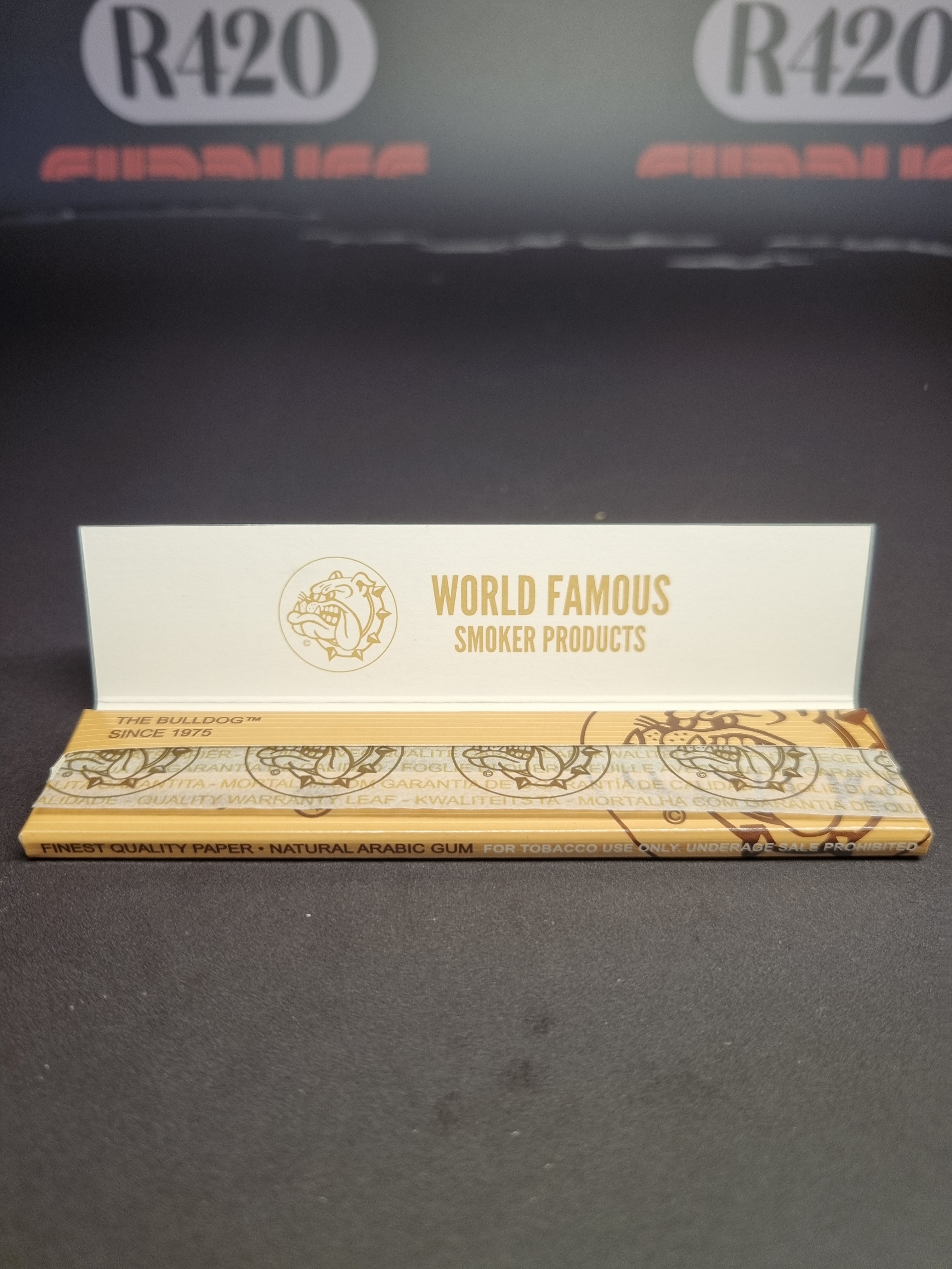 The Bulldog Brown Rolling Papers - Kingsize Slim Unbleached Papers