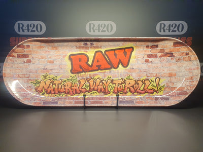 RAW Metal Skate Deck Rolling Tray - Graffiti 3
