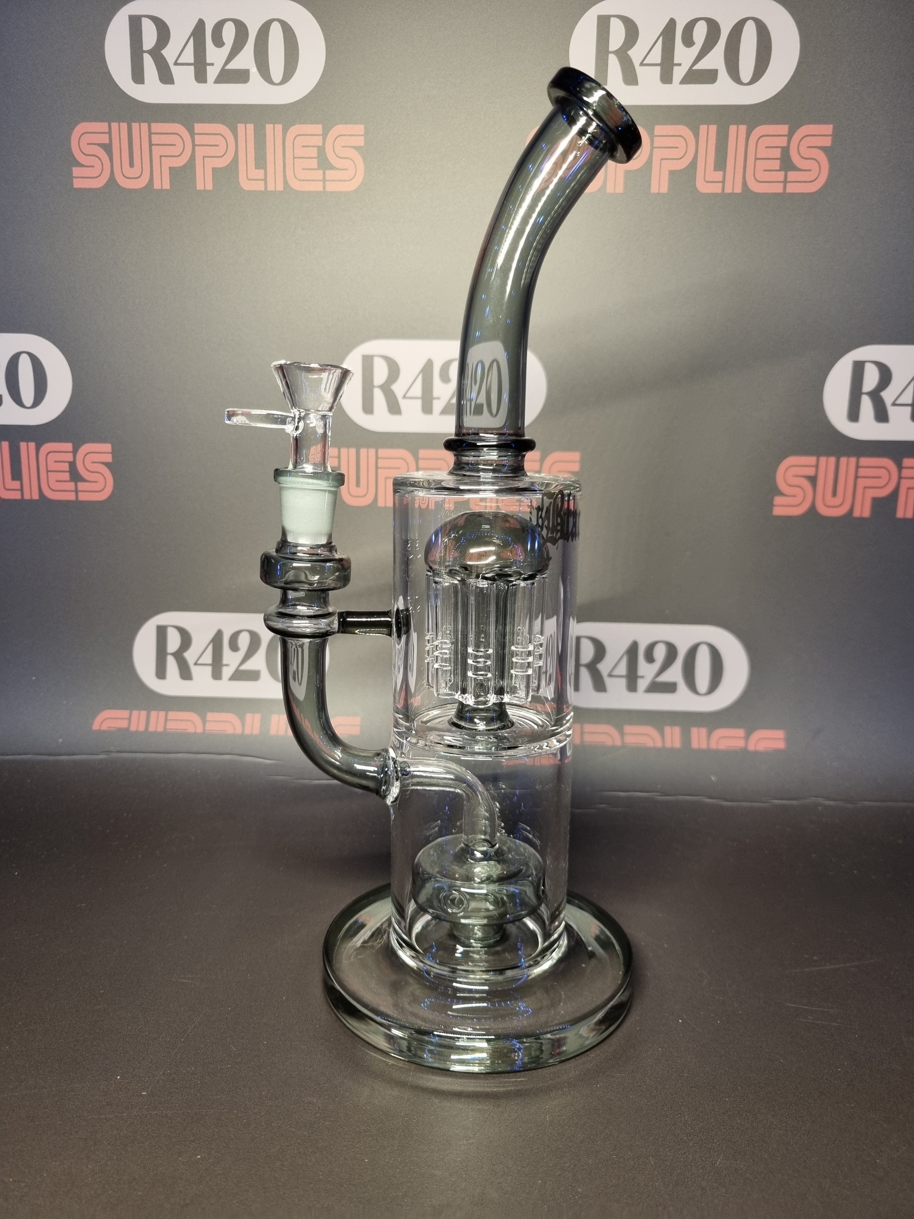 Black Leaf - Percolator Bong + Diffuser - H285mm - Grey