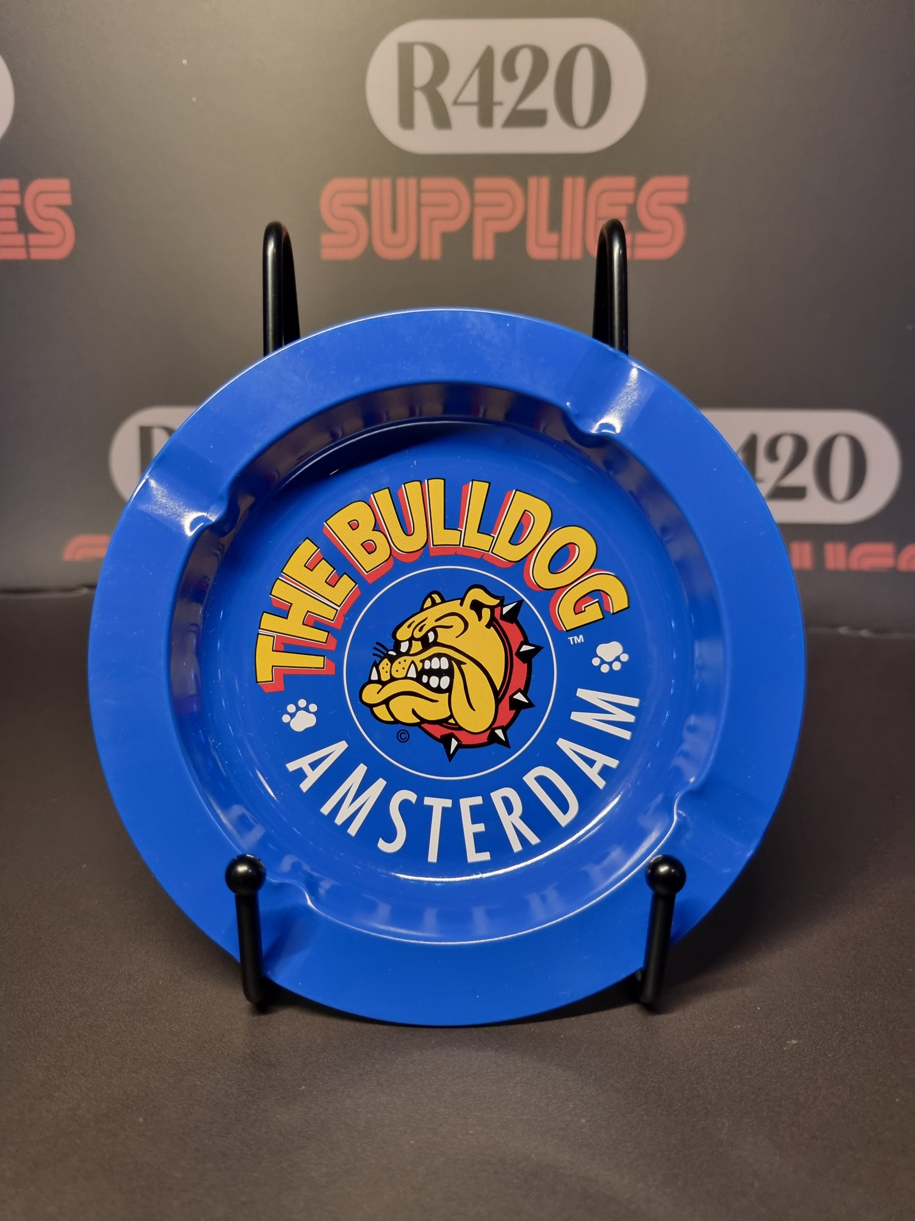 The Bulldog Amsterdam - Metal Ashtray - Blue