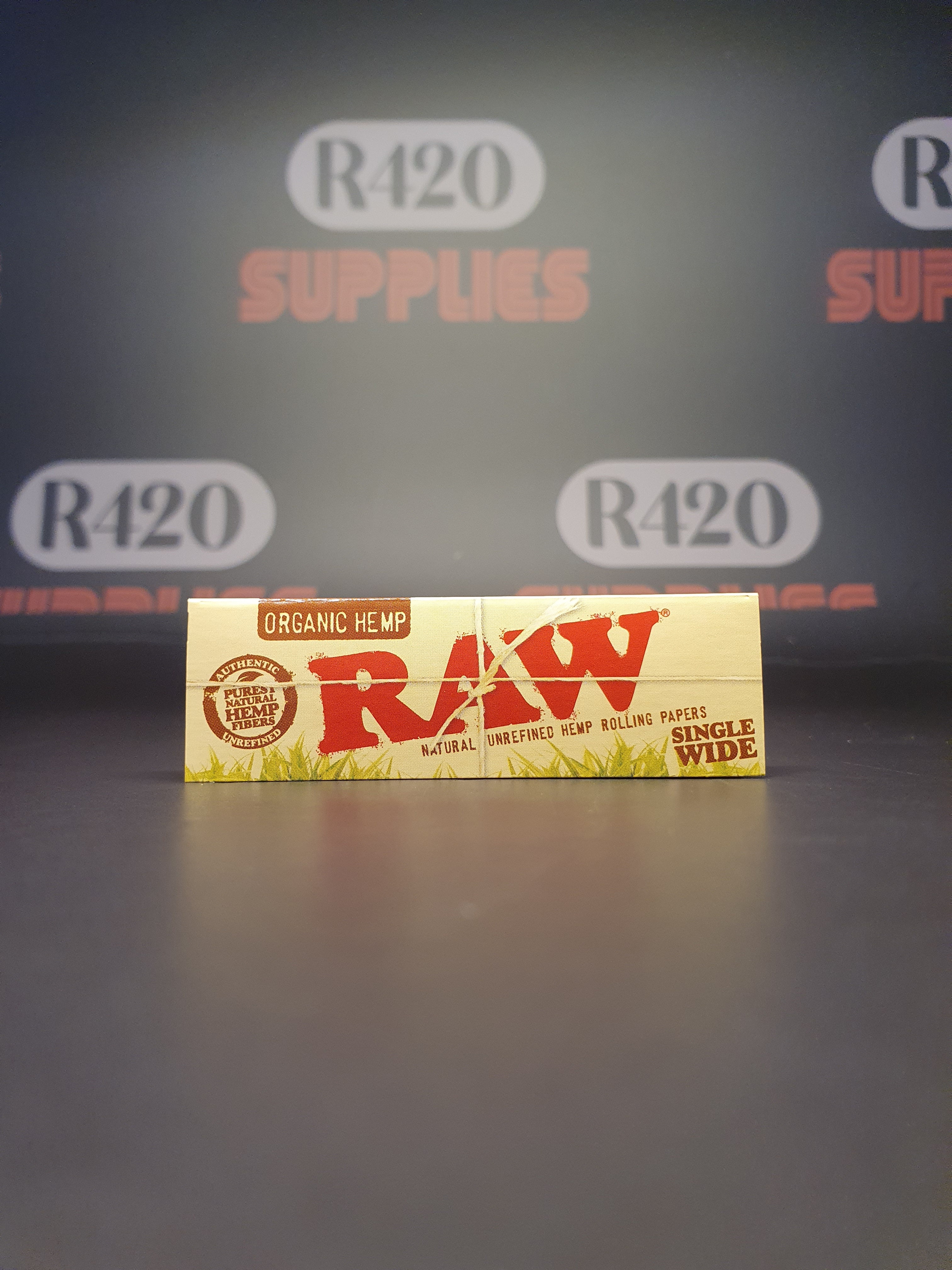 RAW Organic Hemp Single Wide - Single Window - 50 Leaves