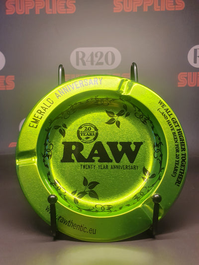 RAW Metal Ashtray - 20th Anniversary Green