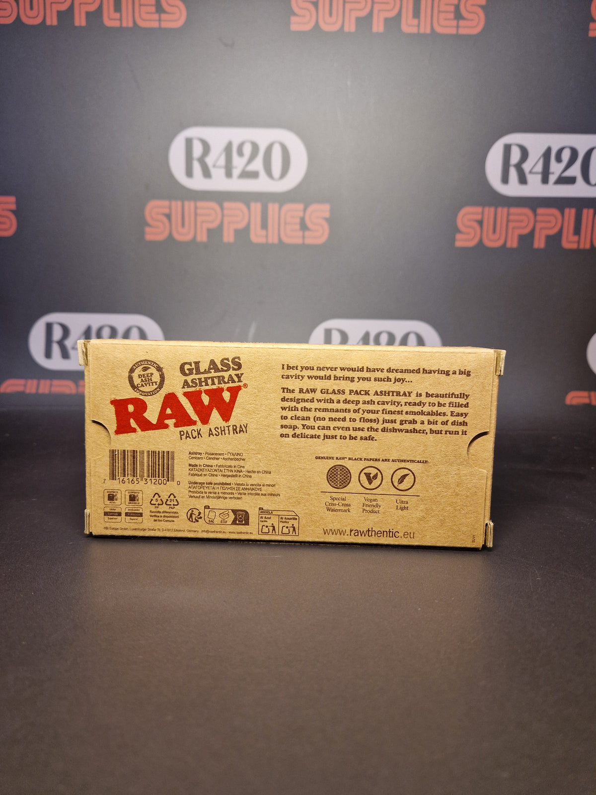 RAW Classic Pack glazen asbak