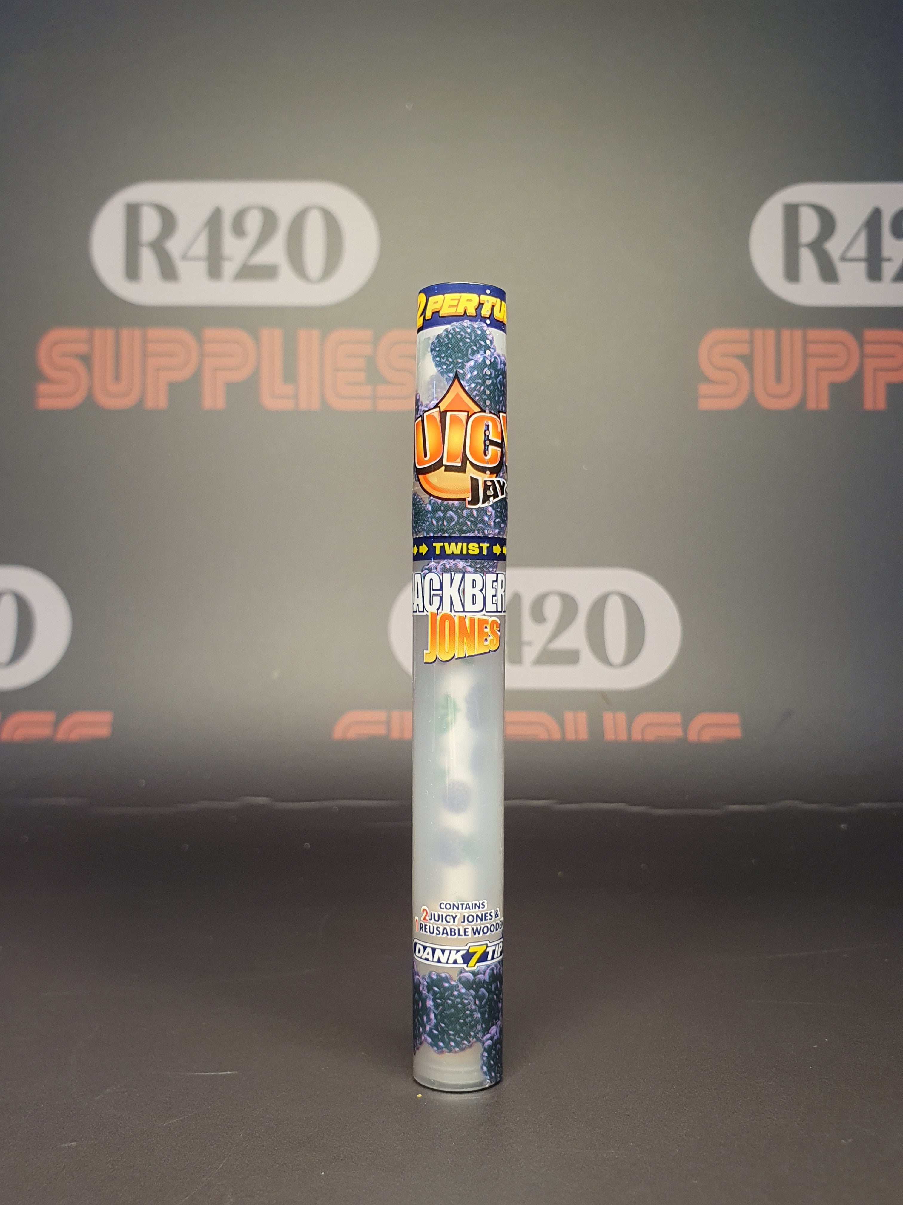 Juicy Jay's Flavoured Cones - 2 Cones & 1 Reusable Wooden Tip - Blackberry