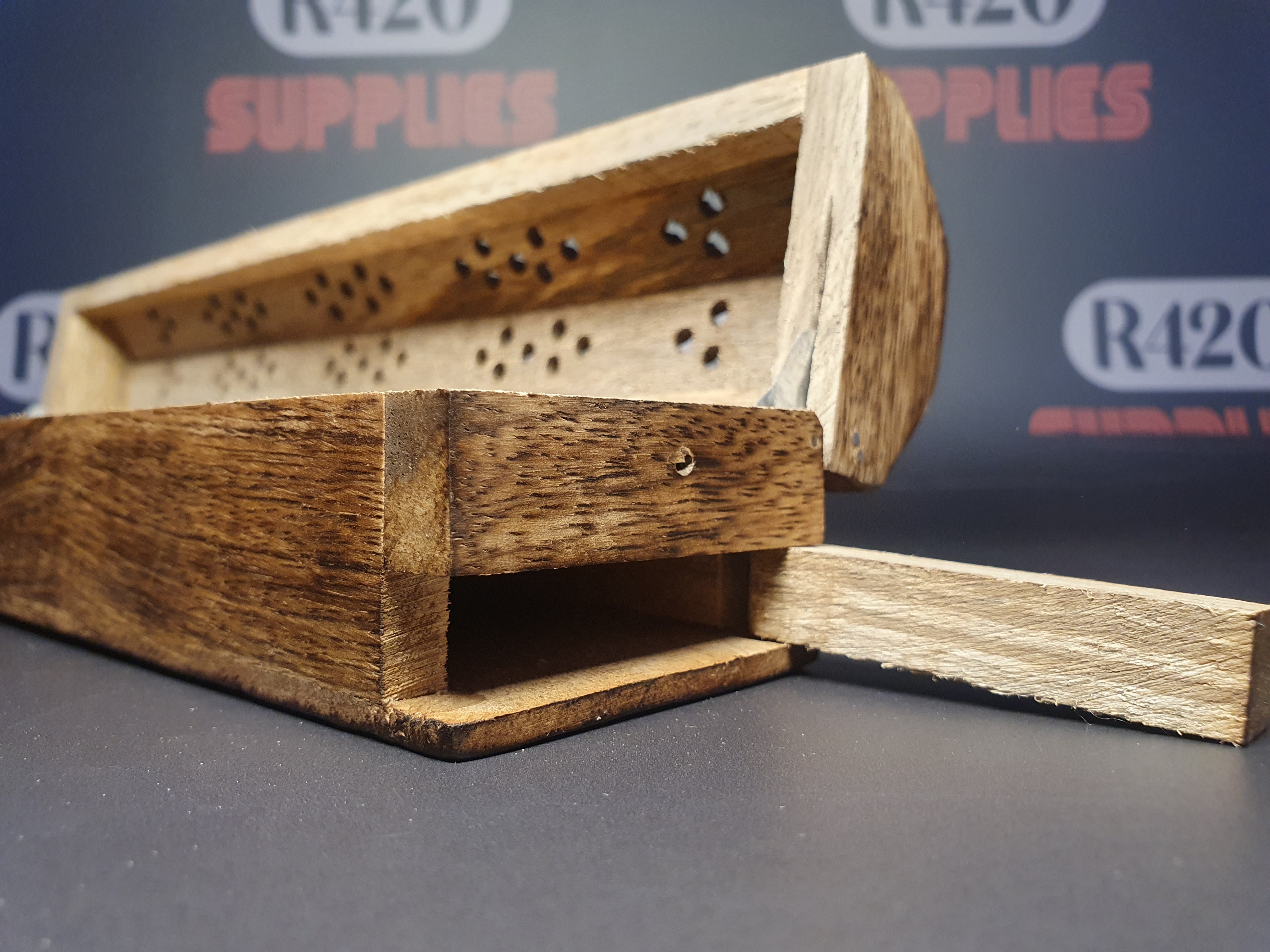 Wooden Incense Burner with Storage