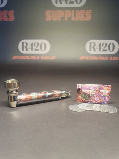 Lady Hornet Metal Pipe - 85mm - Pink / Purple