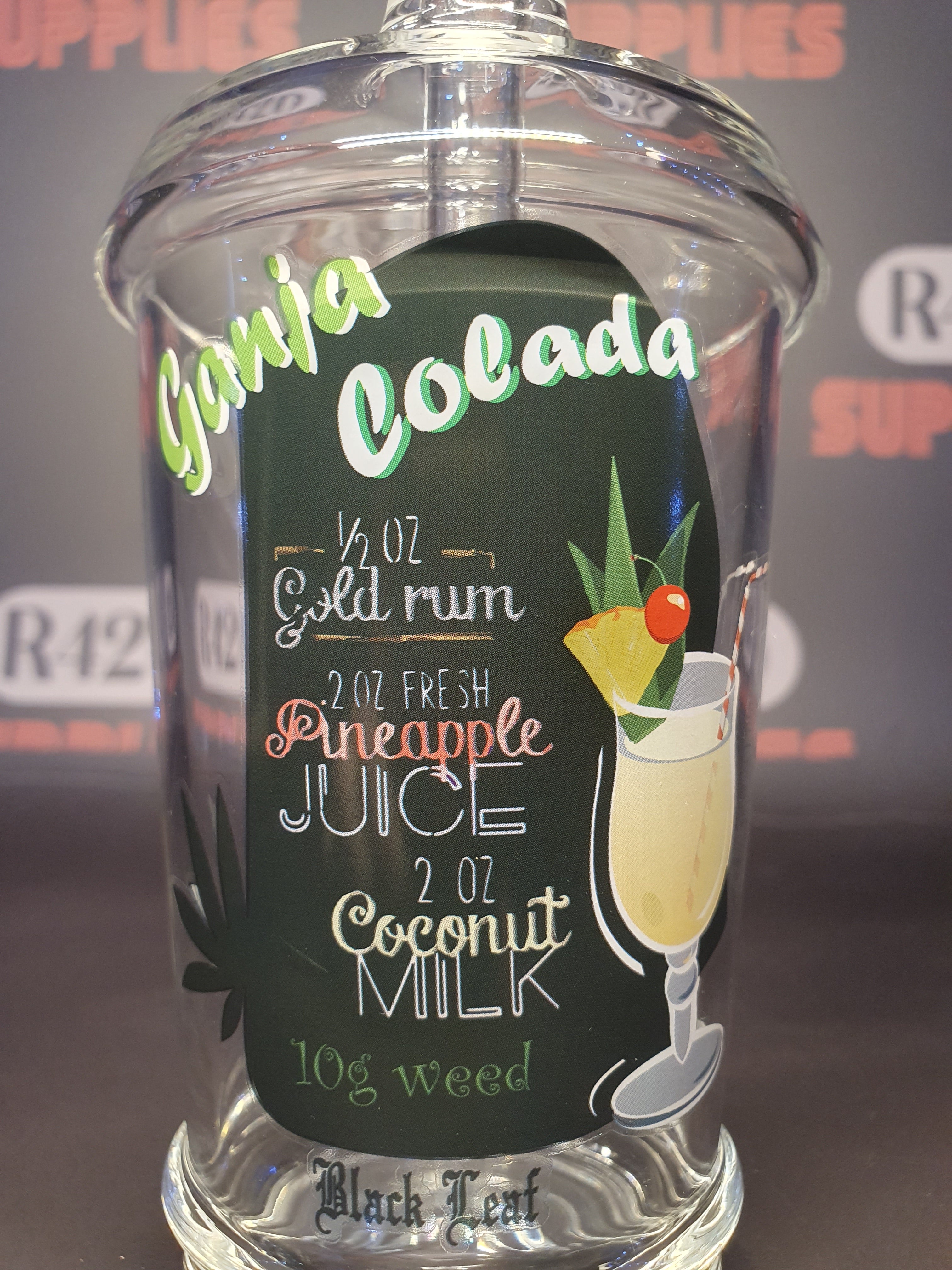 Black Leaf - "Ganja Colada" Bottle Bong - H240mm