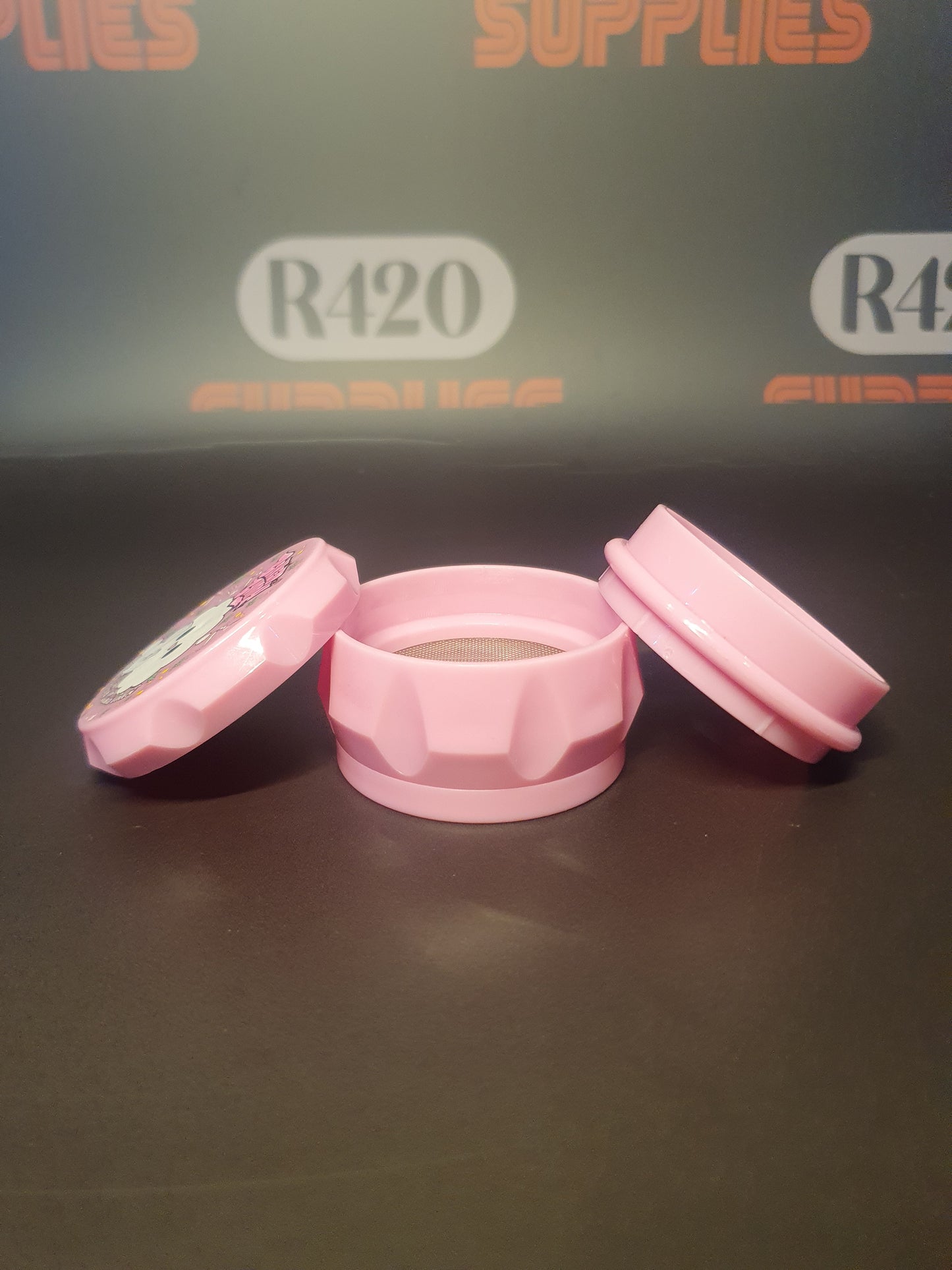 Baked Bunny Pink Plastic 4 Piece Grinder - 60mm