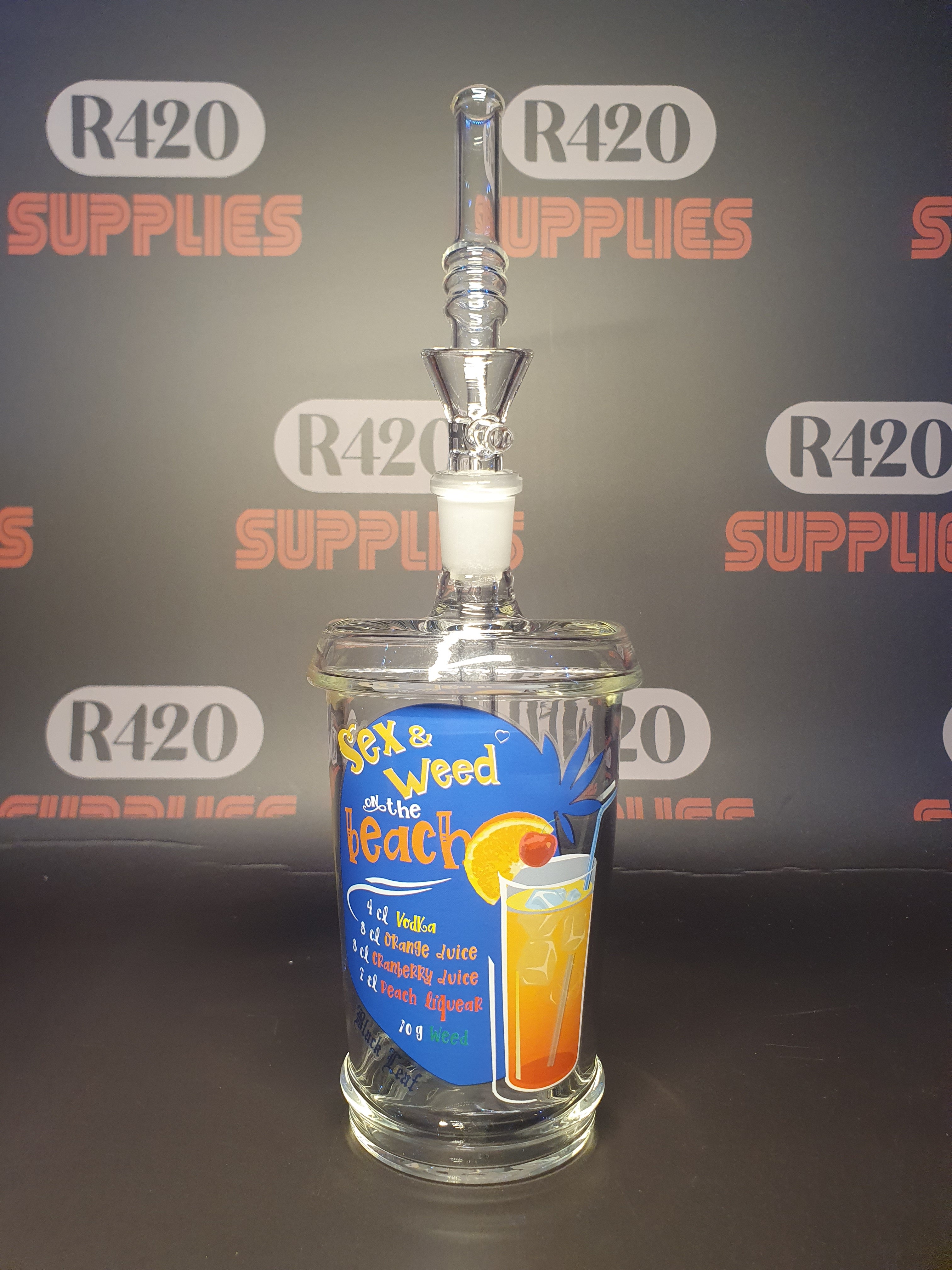 Black Leaf - "Sex & Weed on the Beach" Bottle Bong - H240mm