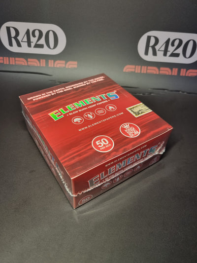 Elements Red Kingsize Slim - Slow Burn Hemp Papers