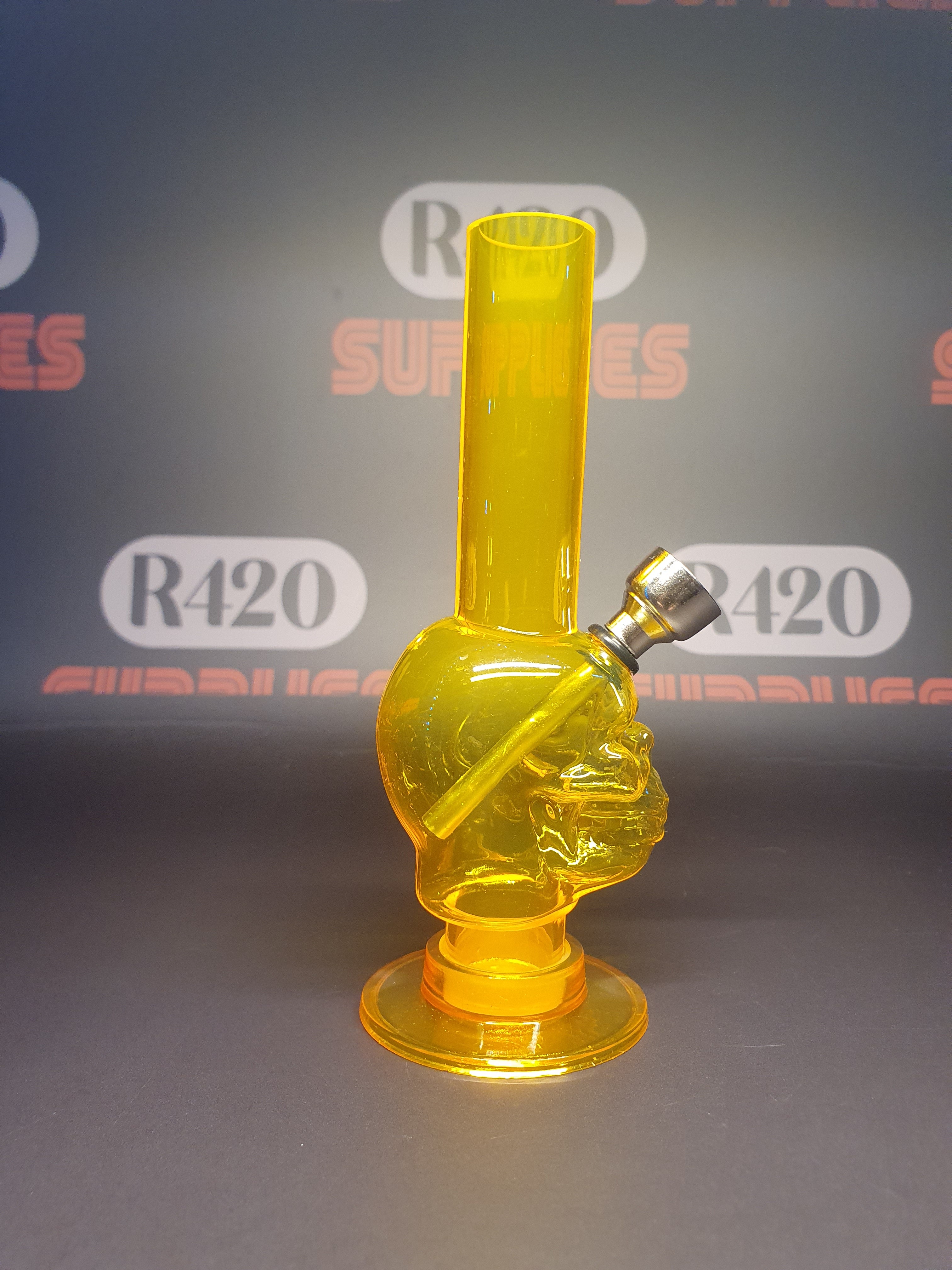 Plastic Mini Skull Bong - Mixed Colours