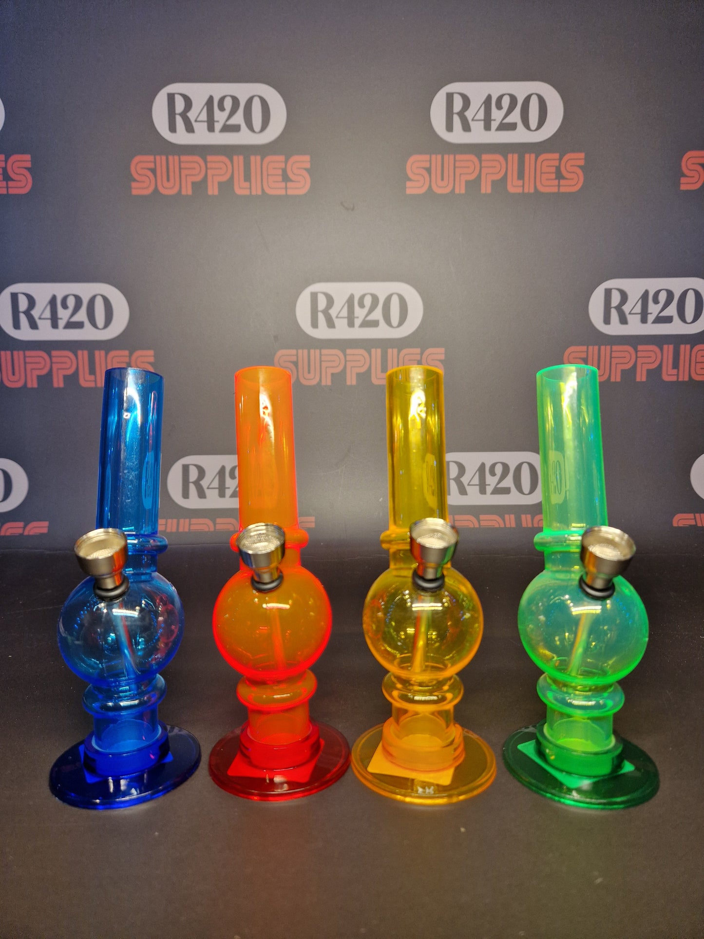 Champ High Plastic Mini Bong - 15cm - Mixed Colours