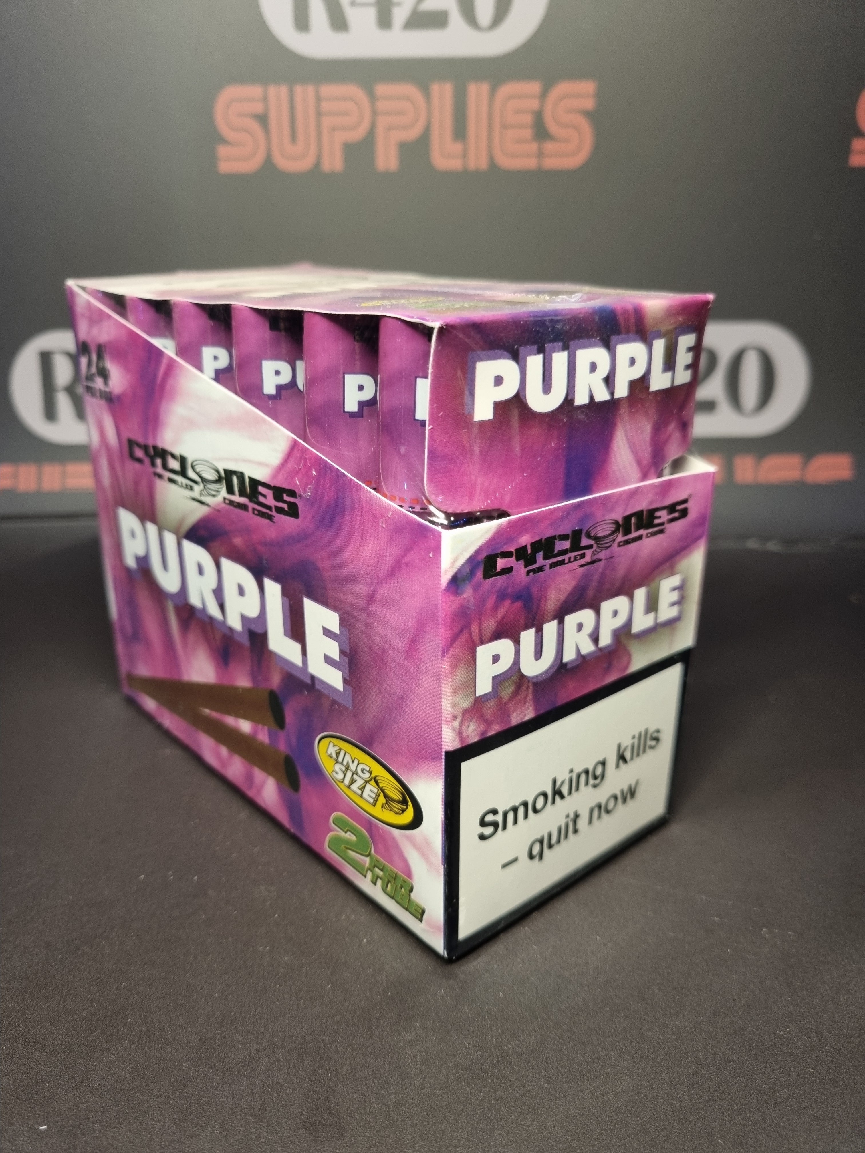 Cyclones Hemp Cones - Slow Burning - 2 Pack - Purple