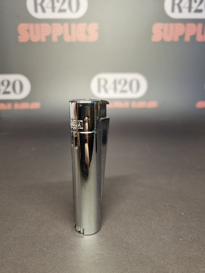 Metalen Clipper Jet Aansteekvlam + Geschenkverpakking - Zilver