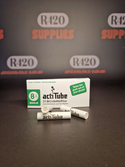 actiTube Charcoal Filters - 10 Pack - 8mm Regular