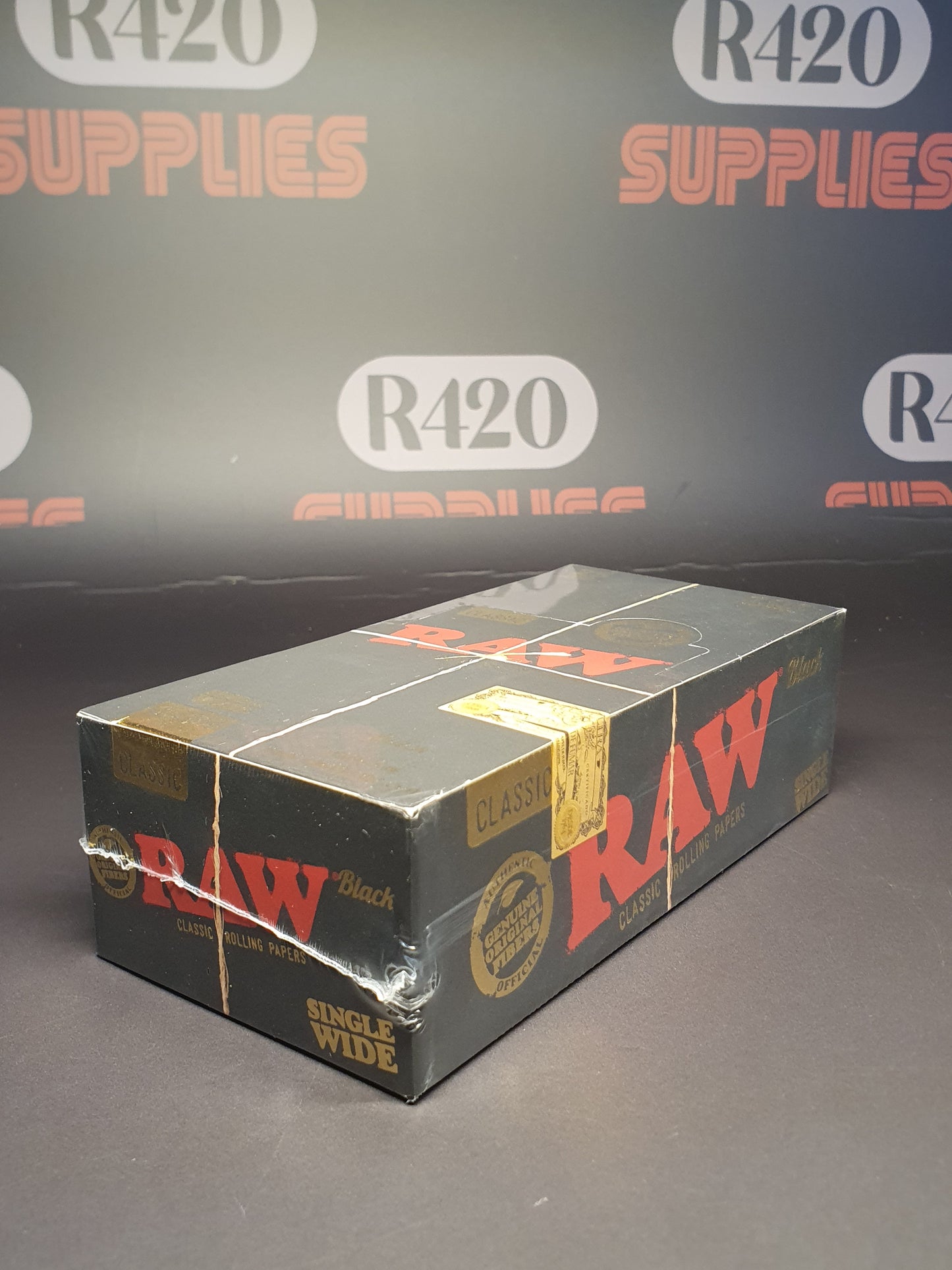 RAW Black Single Wide - Single Window - 50 Leaves