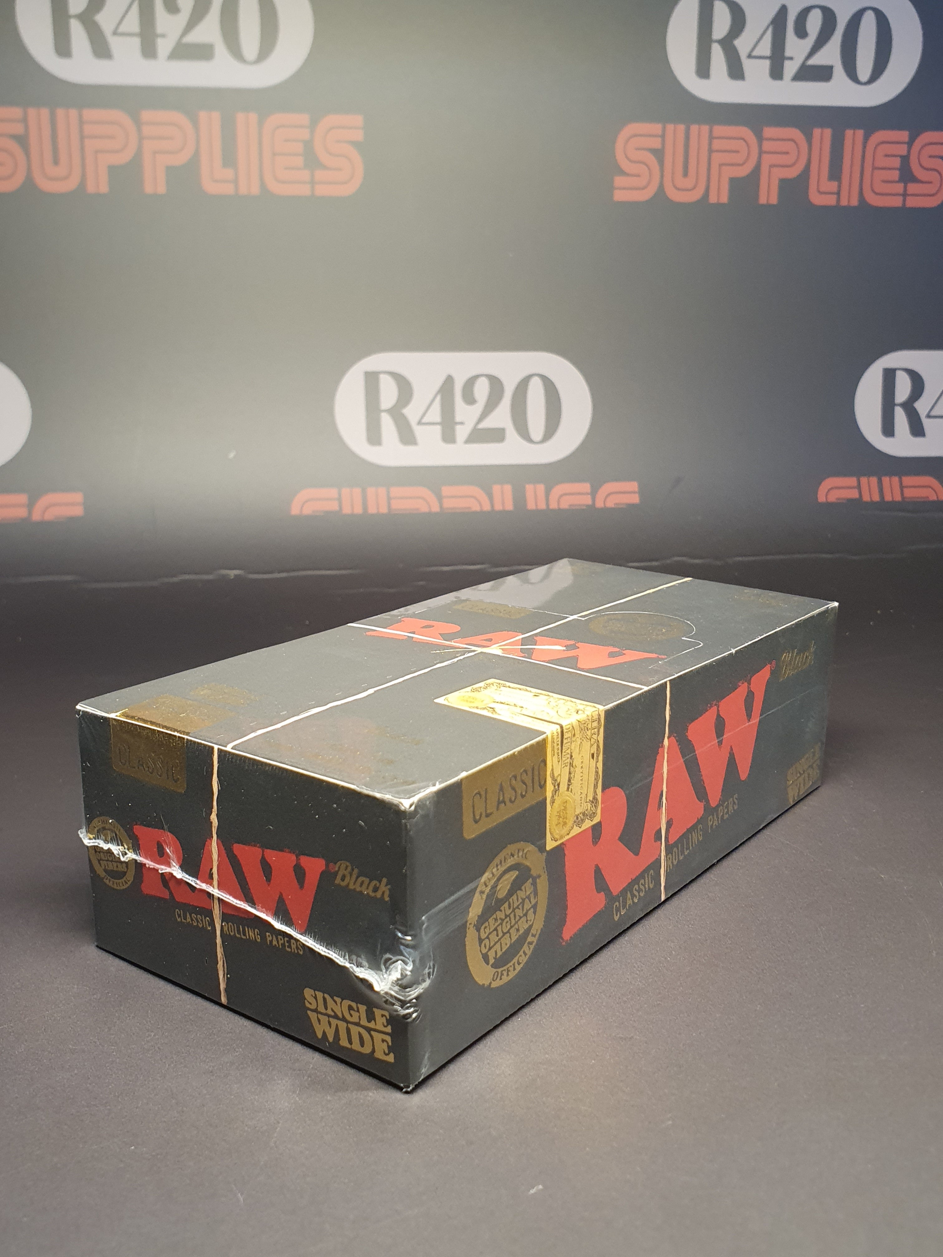 RAW Black Single Wide - Single Window - 50 Leaves