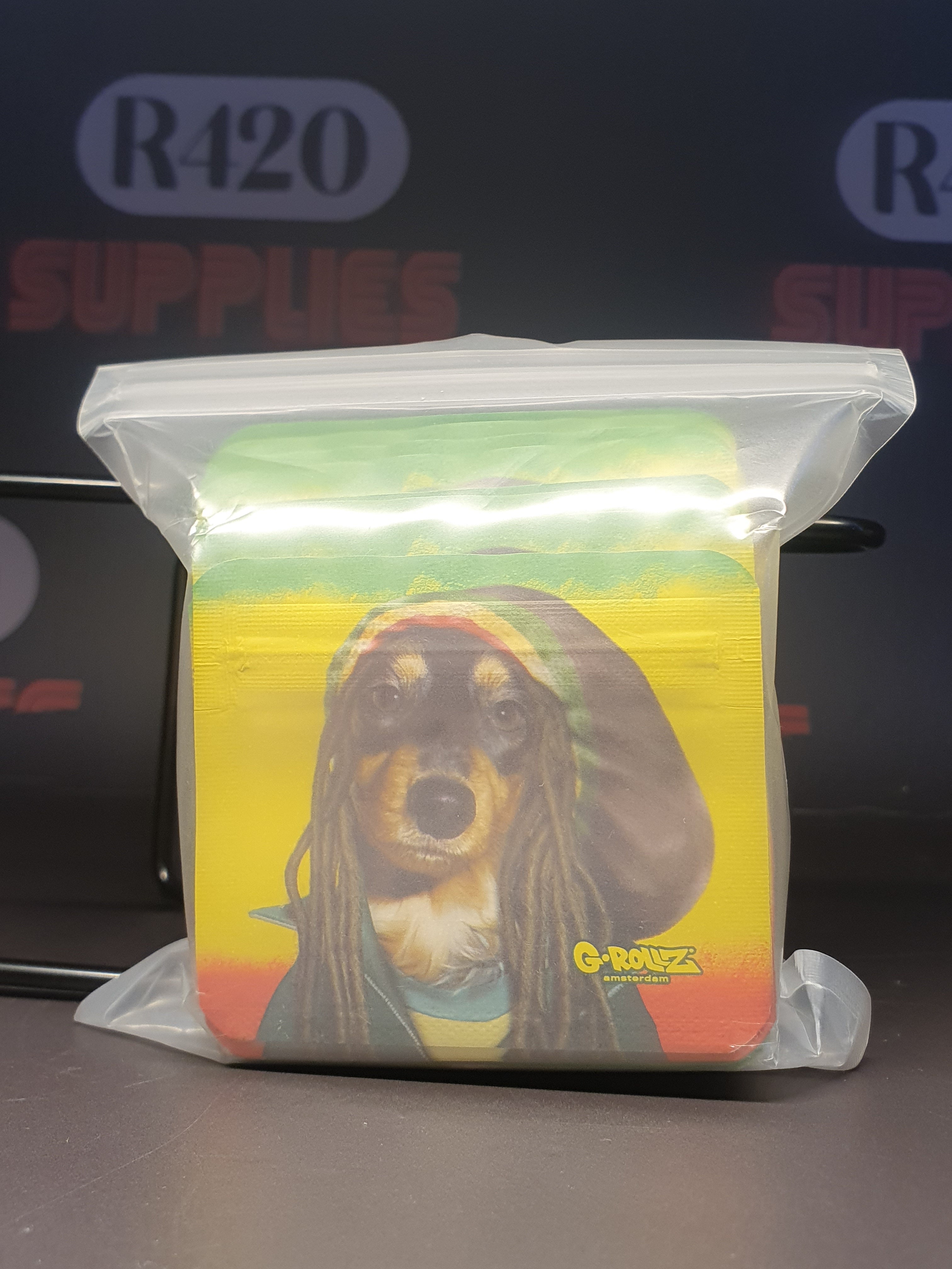 Mylar Smellproof Bag - Reggae Dog -60x70mm - 50 Bags