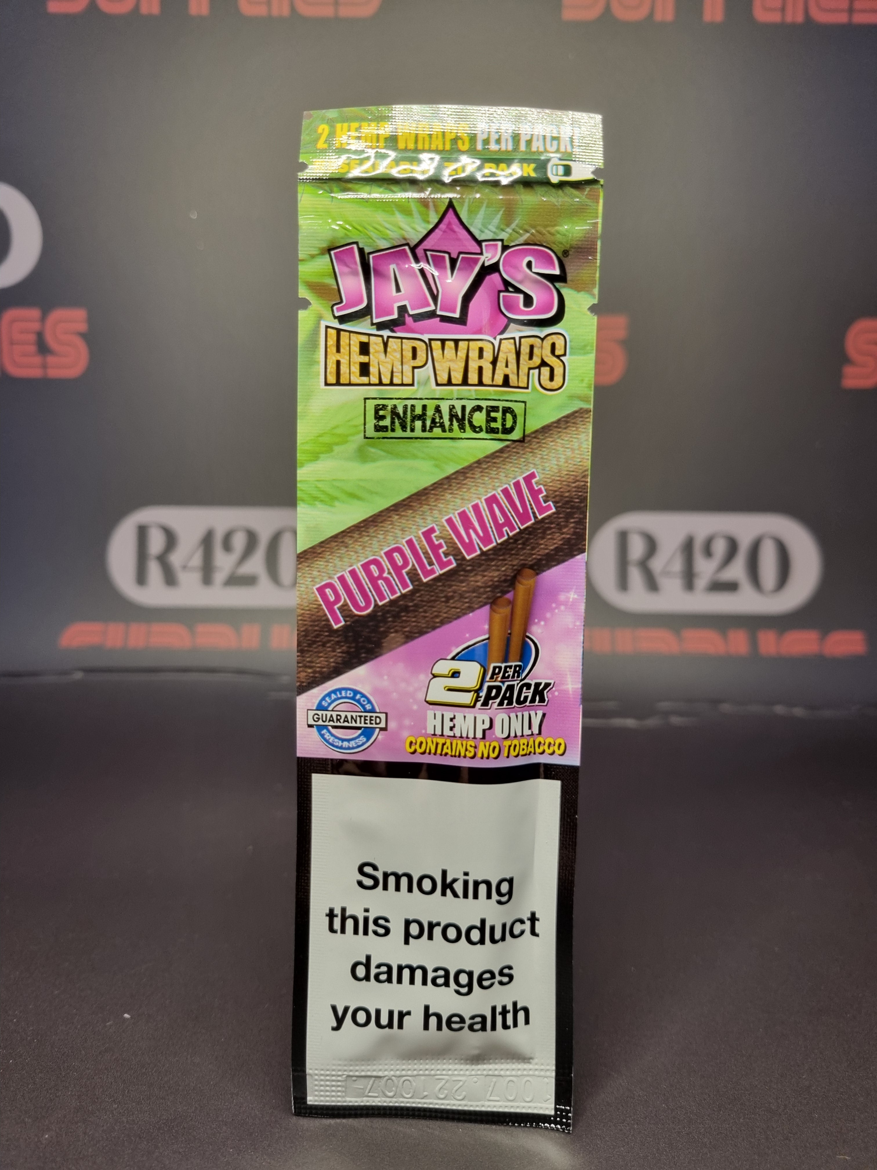Juicy Jay's Terpene Enhanced Hemp Wraps - 2 Pack - Purple Wavej