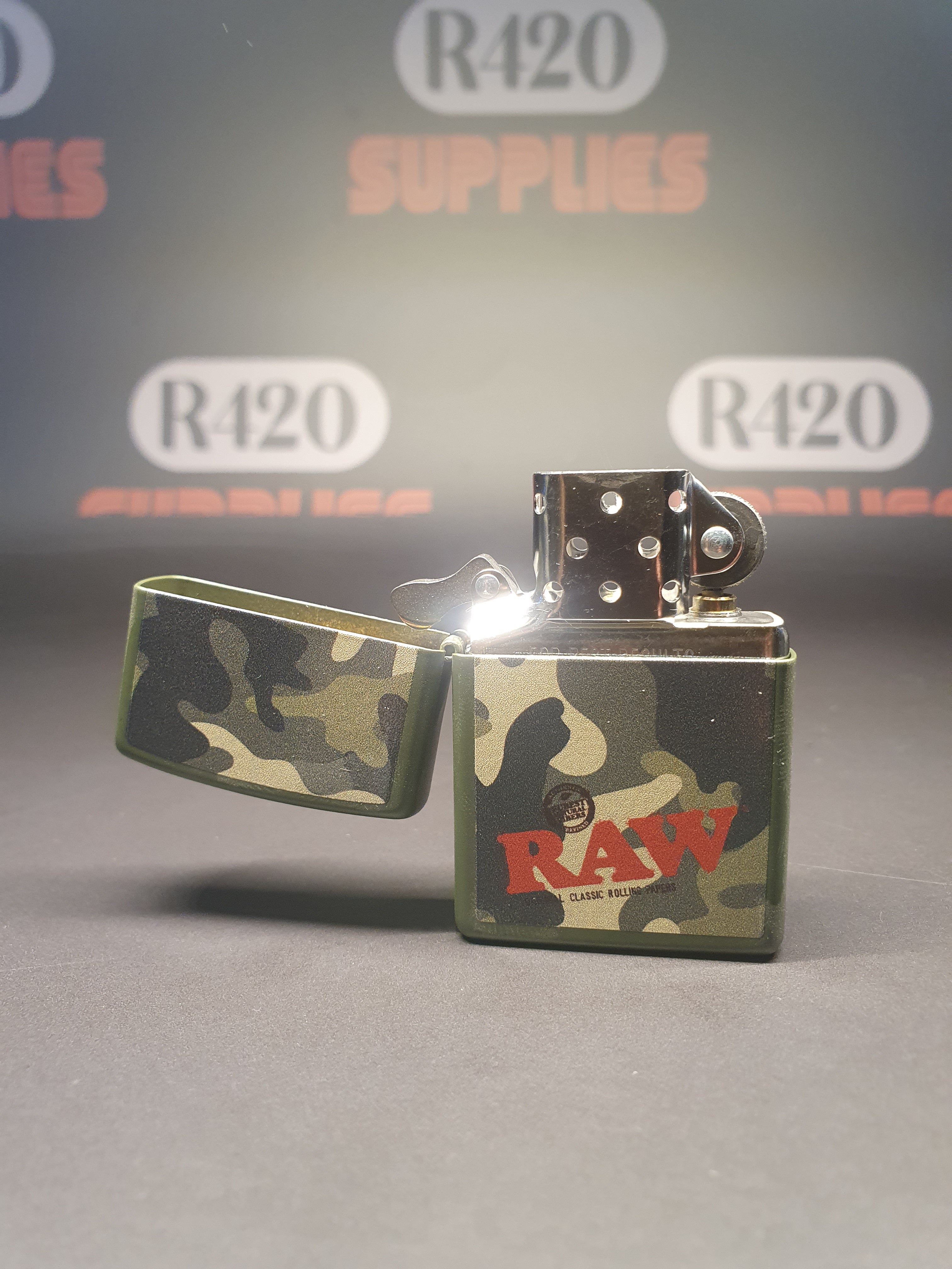 RAW Zippo Lighter - Camo (full print)
