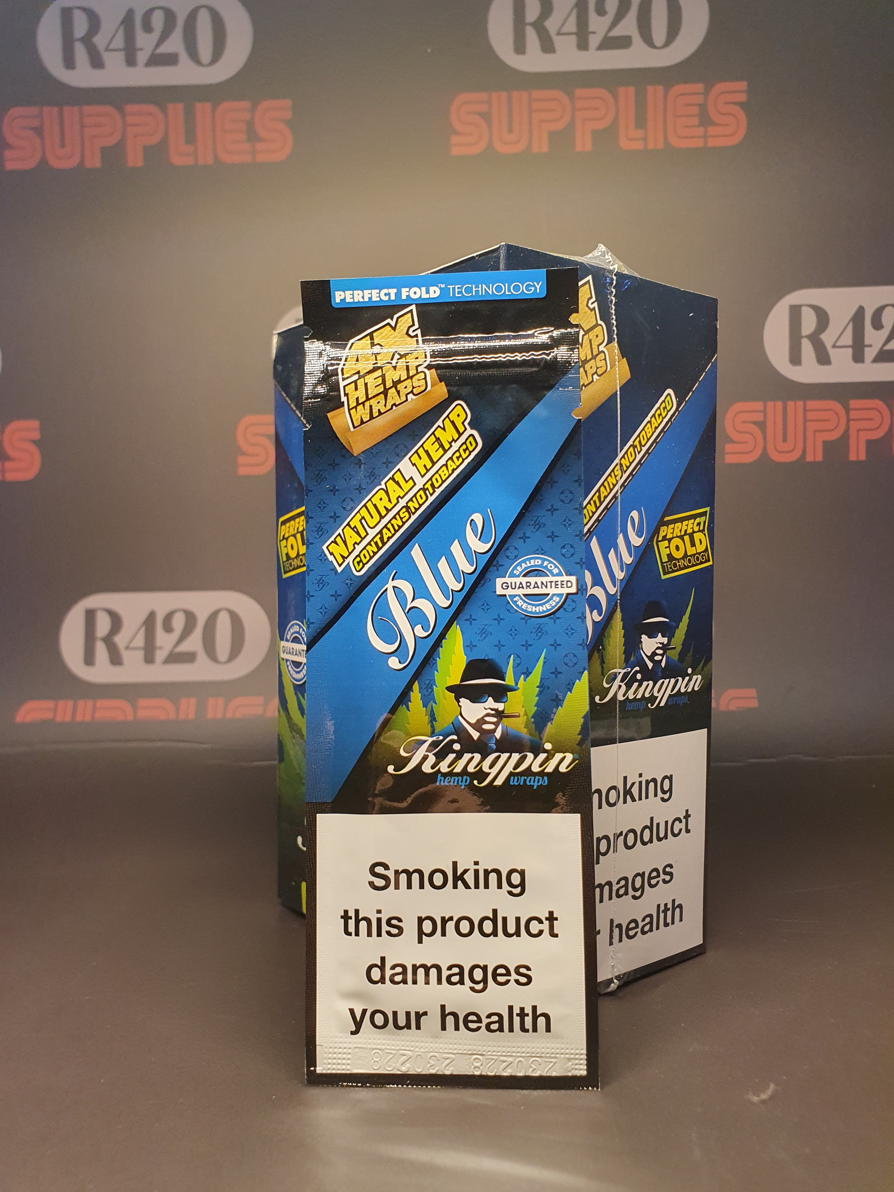 Kingpin Hemp Wraps - 4 Pack - Blue