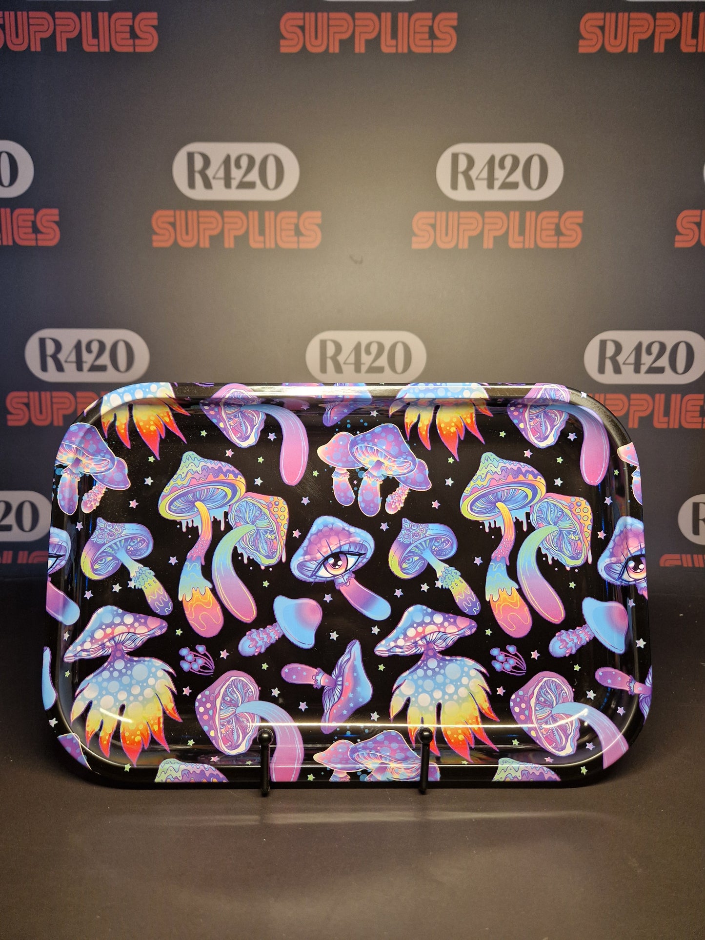 Purple Mushroom Rolling Tray - Medium