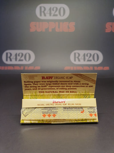 RAW Organic Hemp Single Wide - Single Window - 50 Leaves