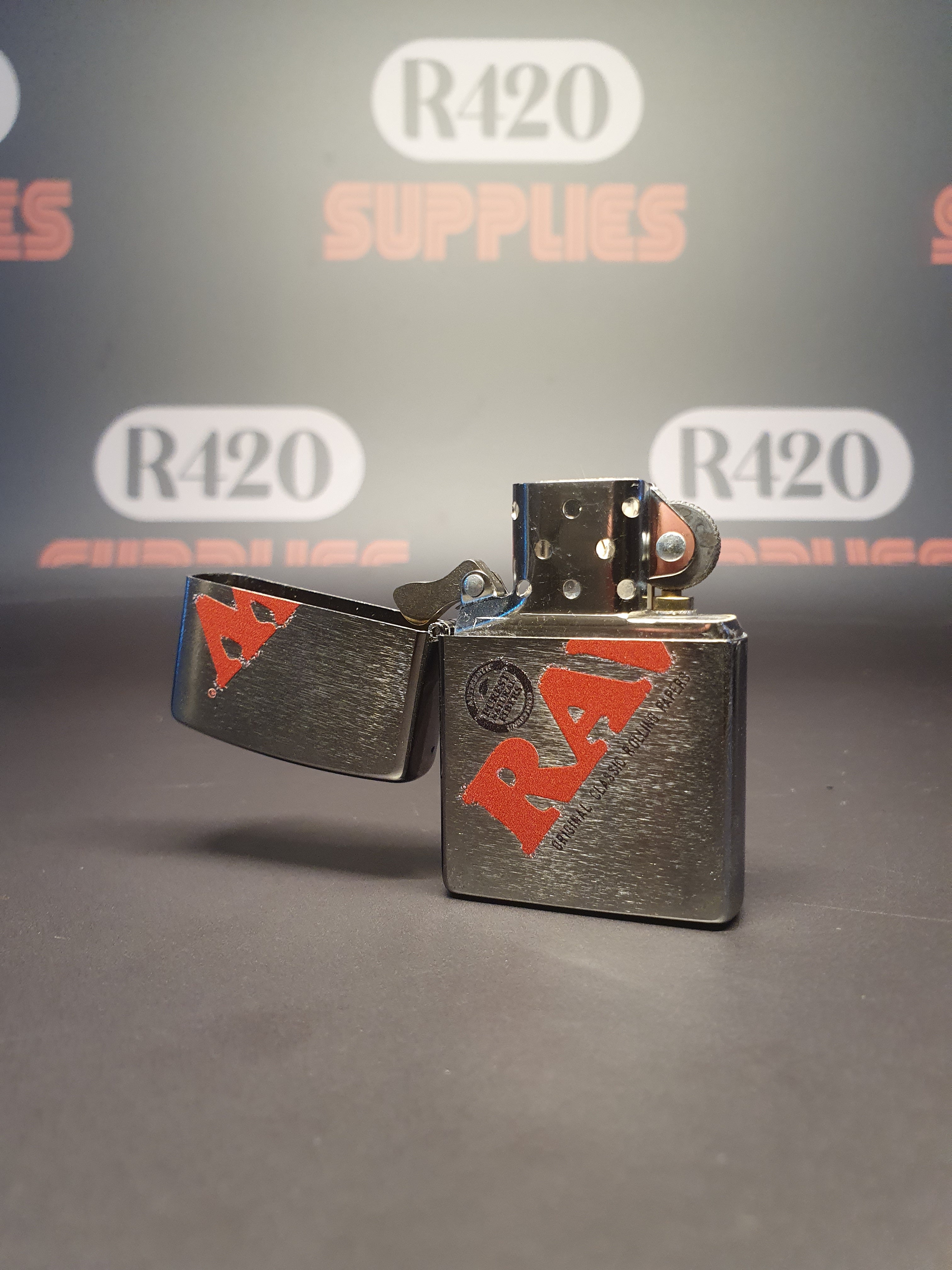 RAW Zippo Lighter - Silver with Logo