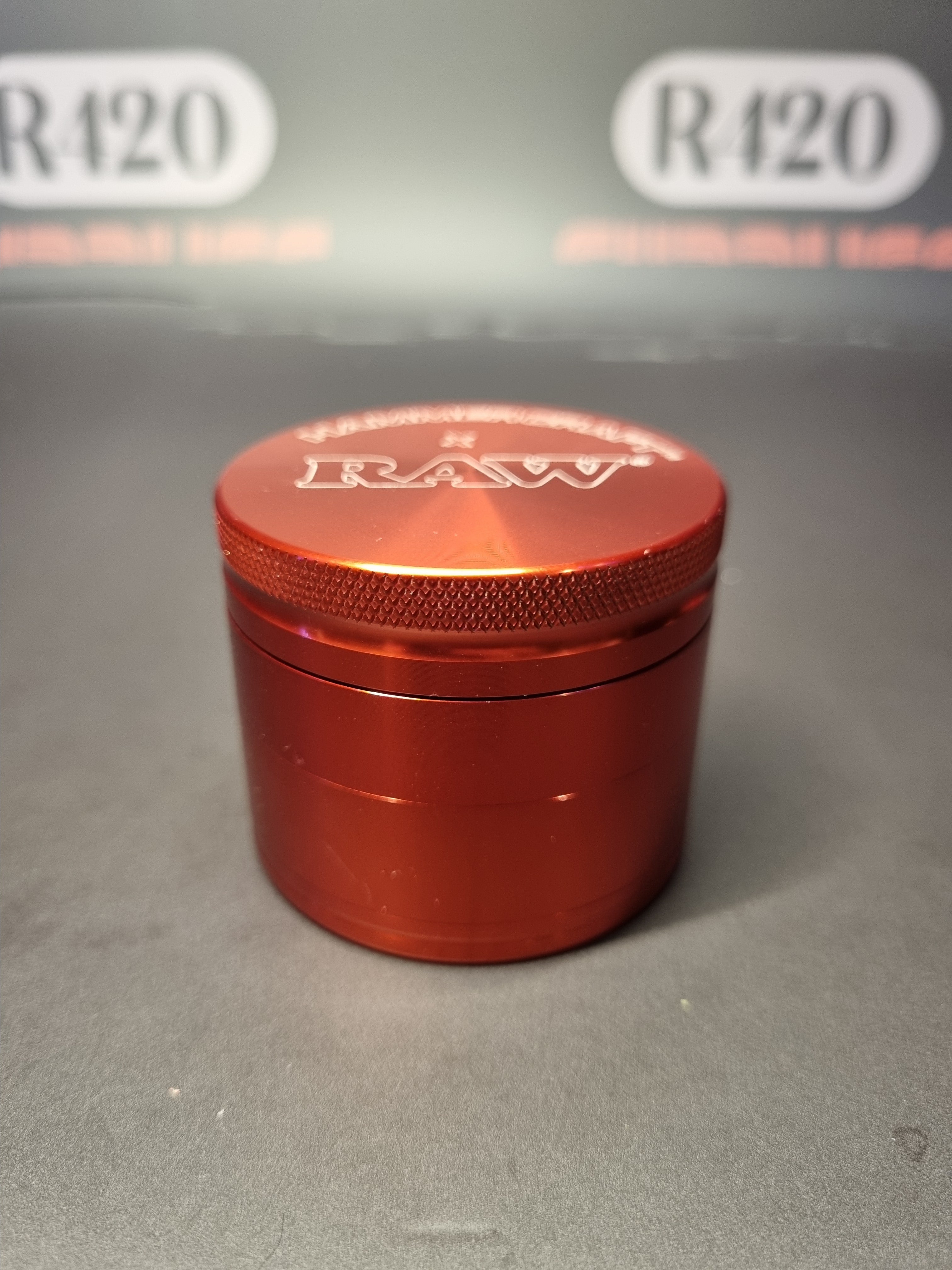 Hammercraft x RAW Aluminium Grinder - 4 Piece - Medium 55mm - Red