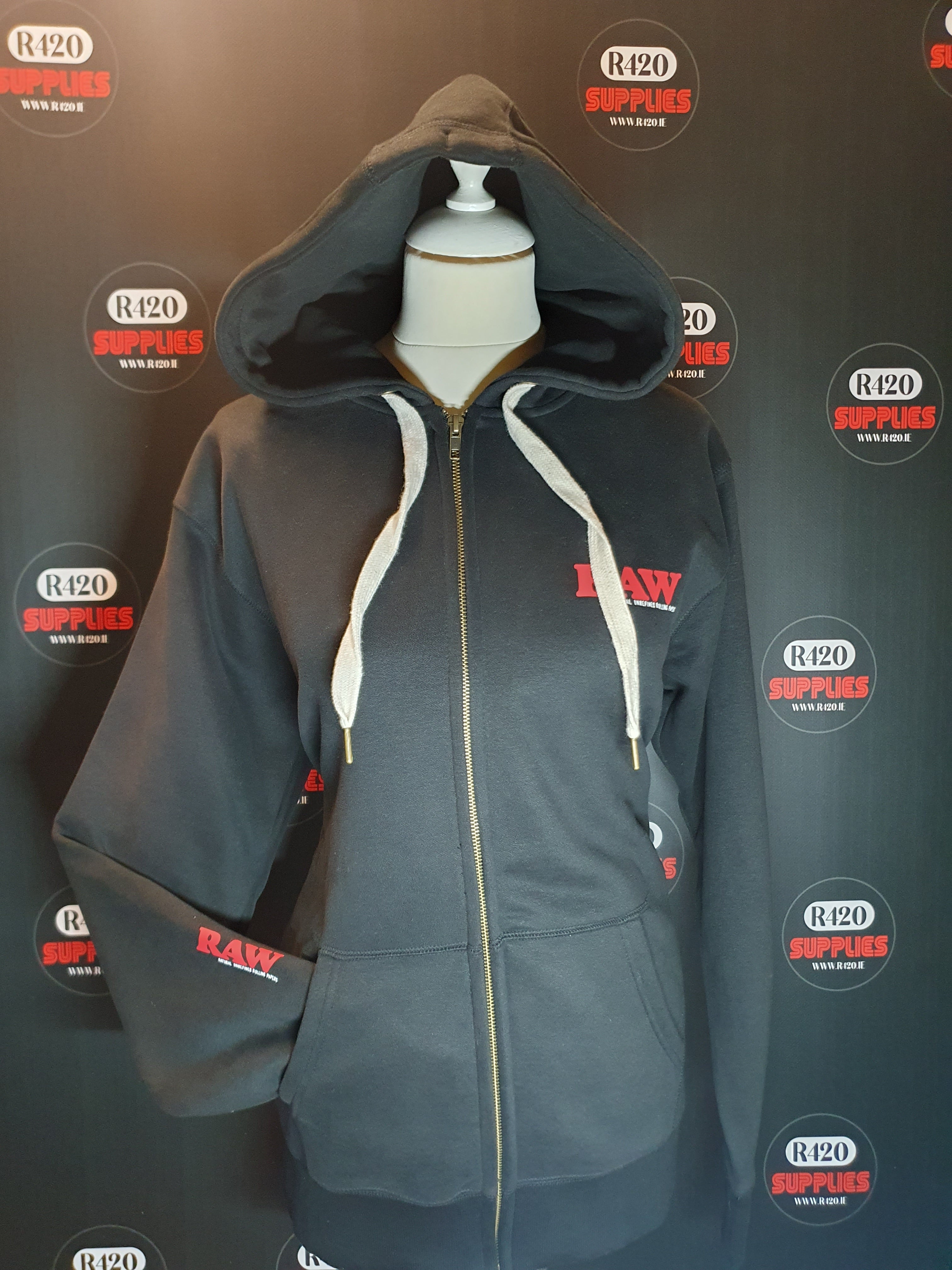 RAW Black Zip Hoodie - RAW Edition
