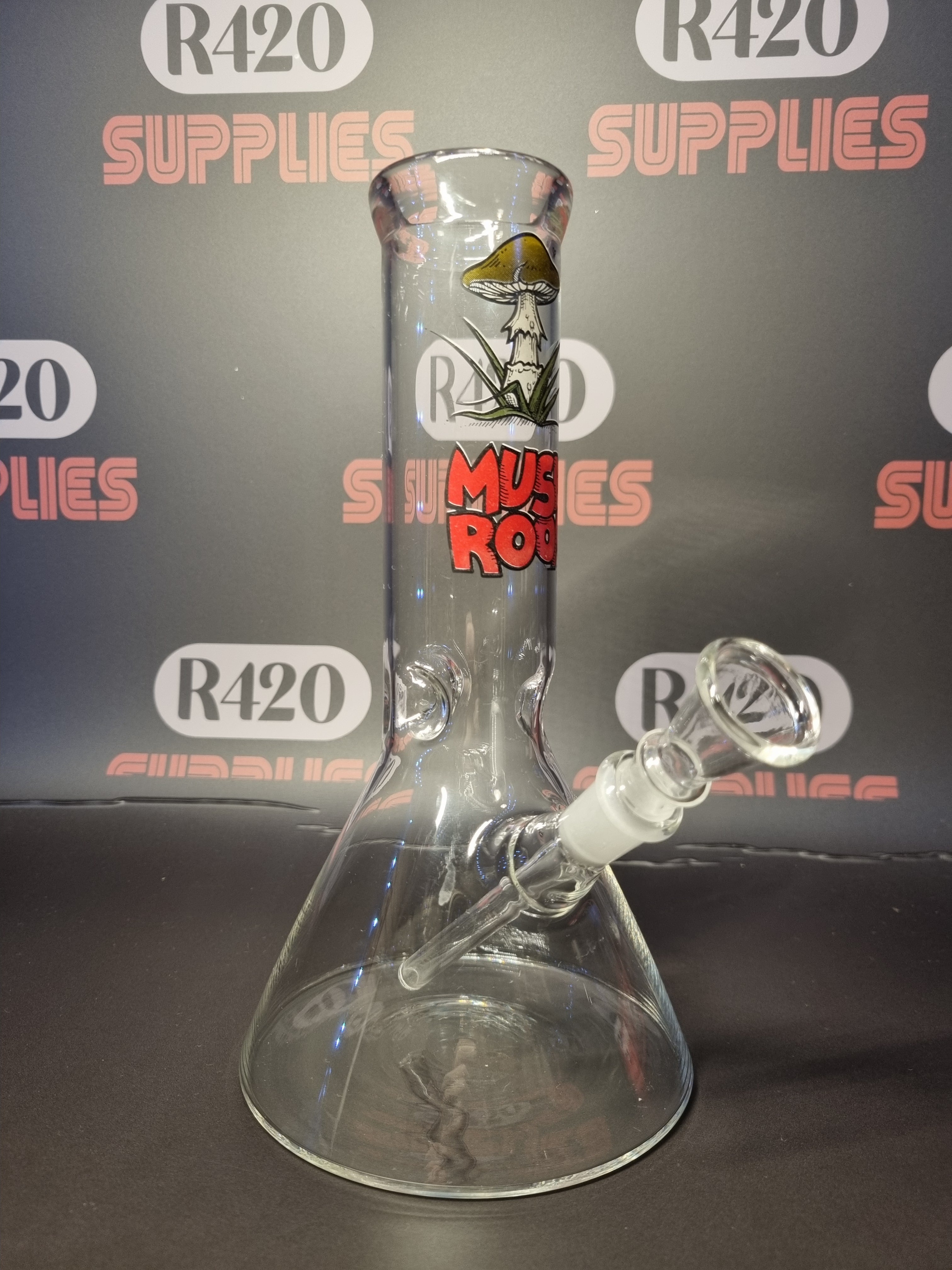 Glass Bong - Mushroom Design - 23cm
