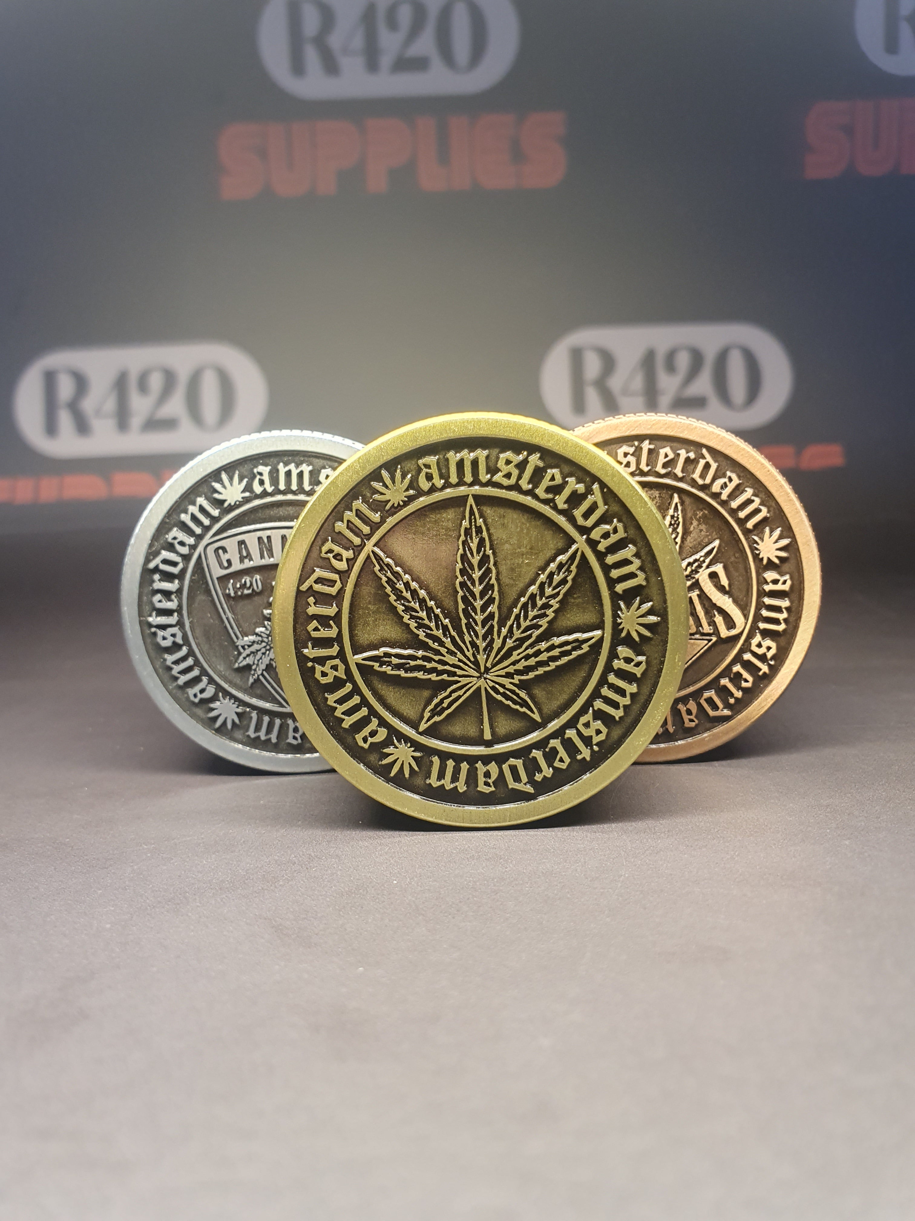 Amsterdam Green - 3 Piece Metal Grinder - 50mm - 3 Partl