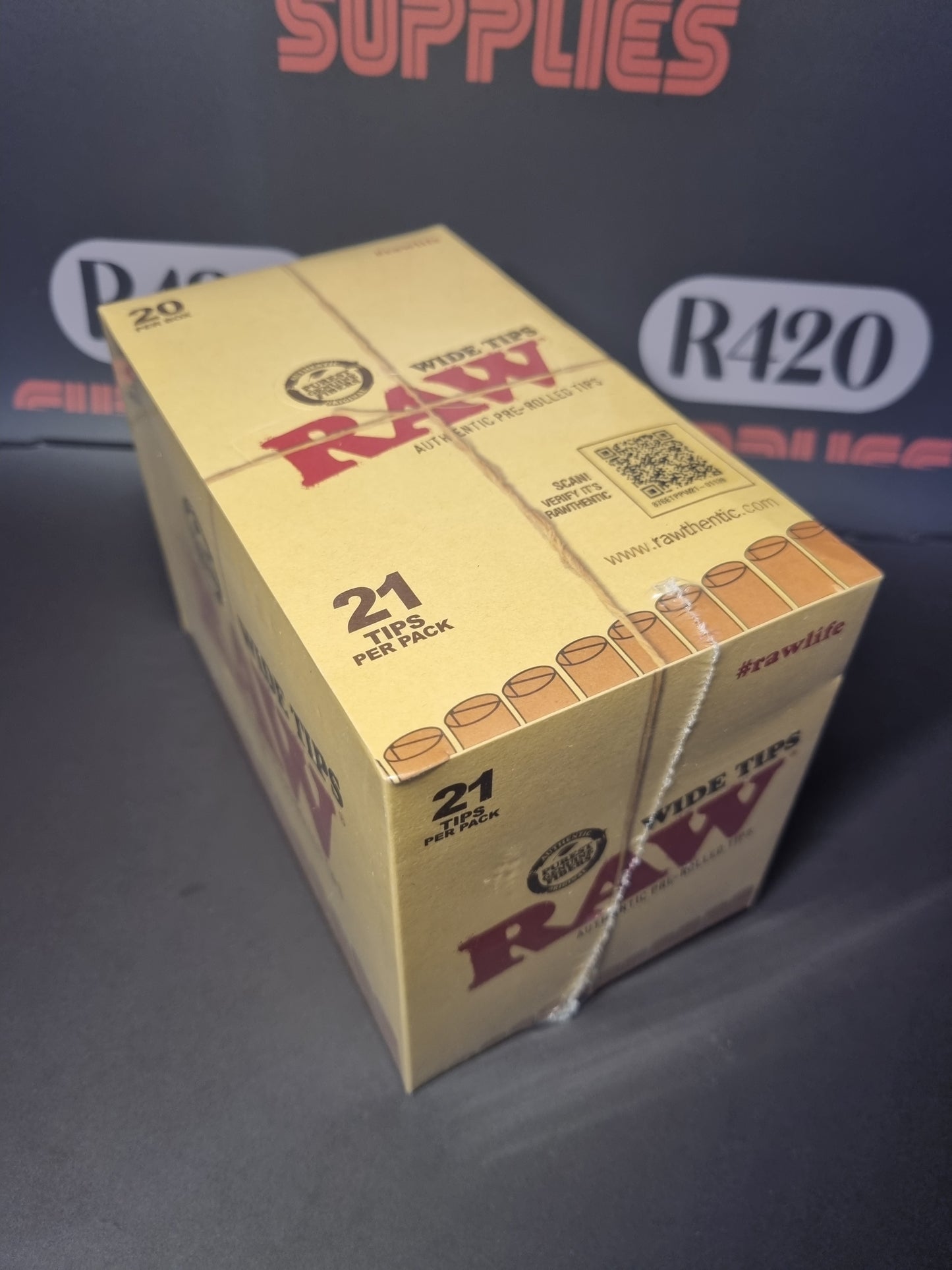 RAW voorgerolde WIDE tips - 21 stuks