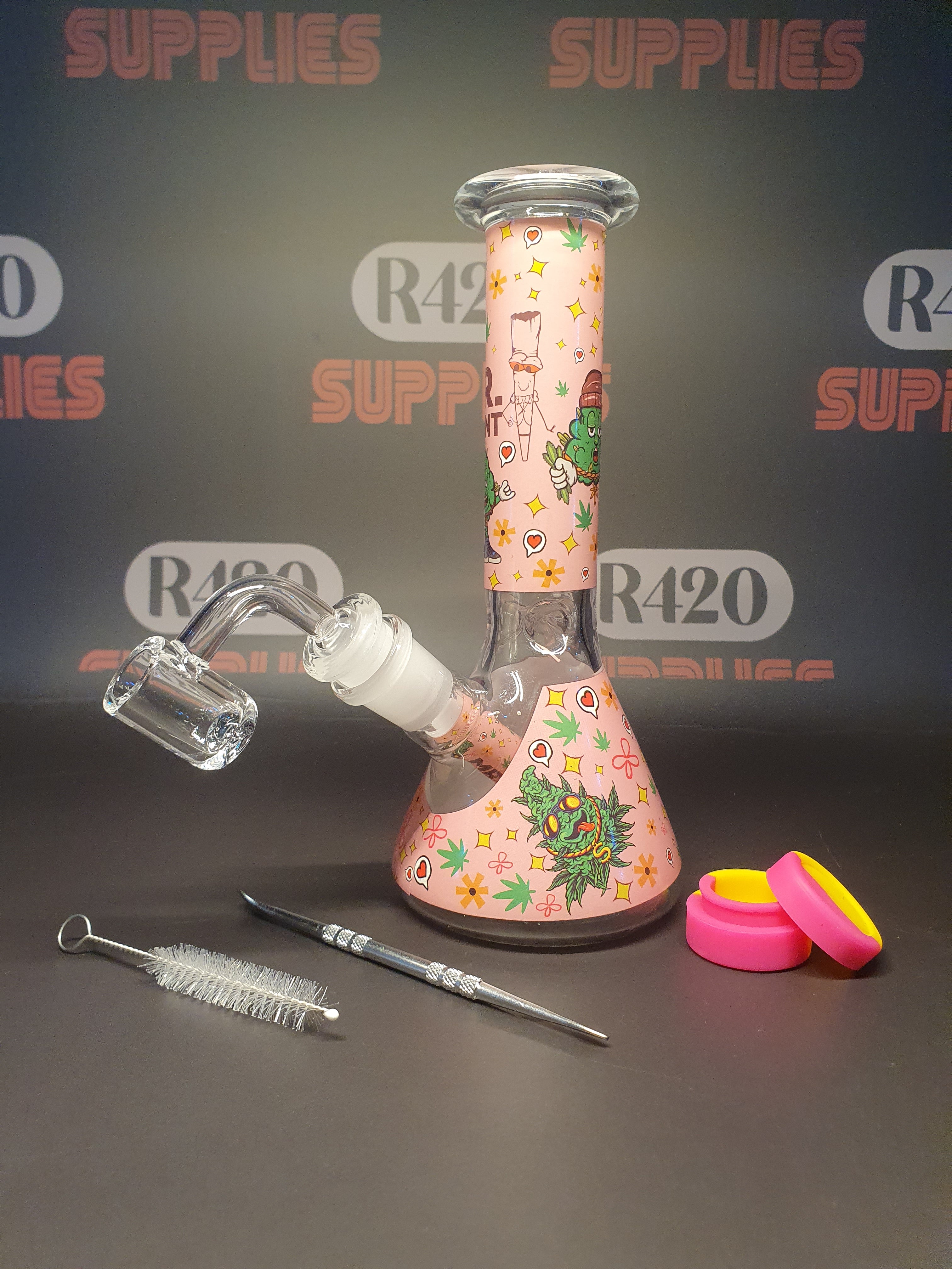 Pink 12 Piece Glass Bong Giftset