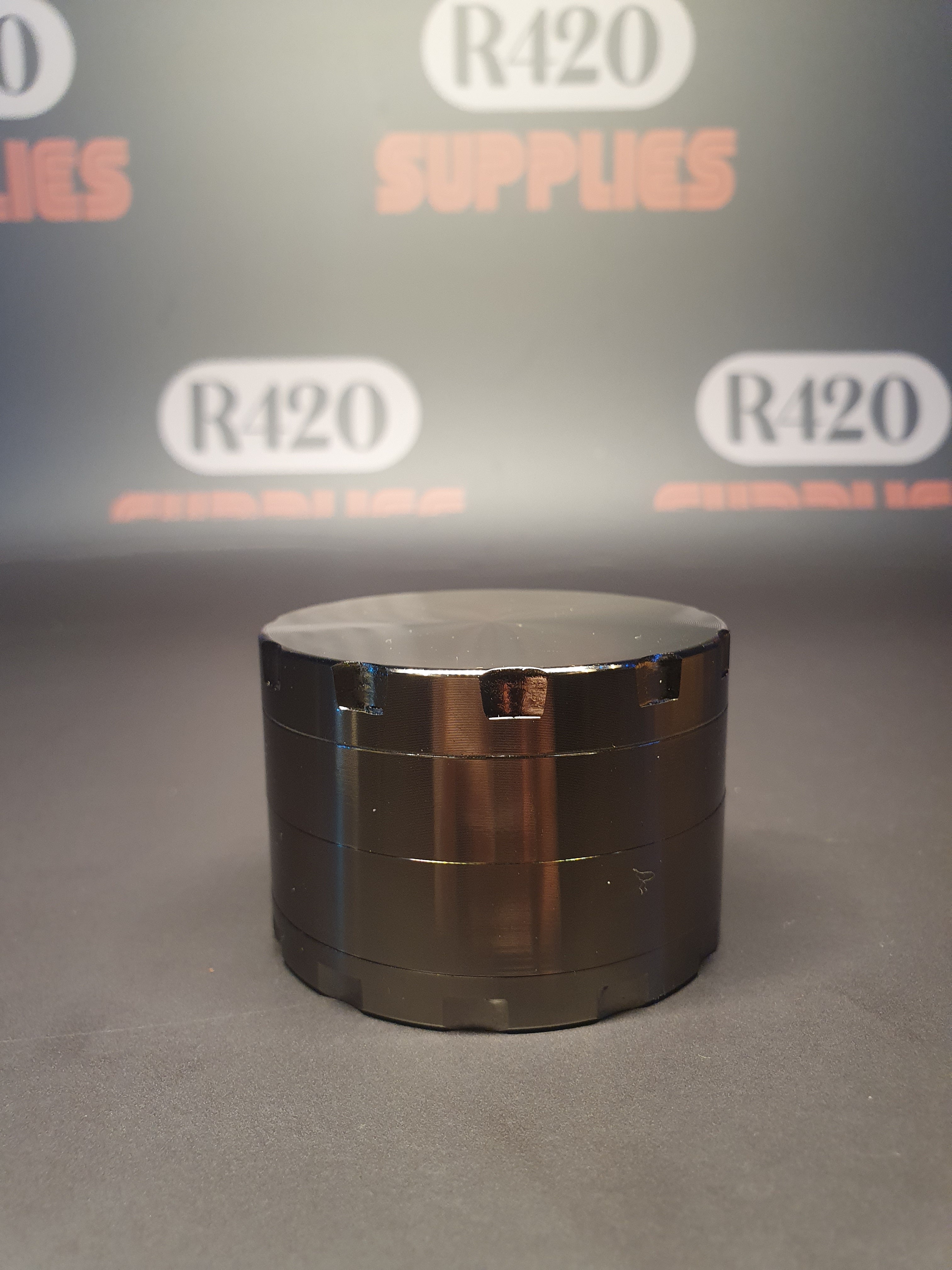 Black Chrome Metal Grinder - 60mm - 4 Part