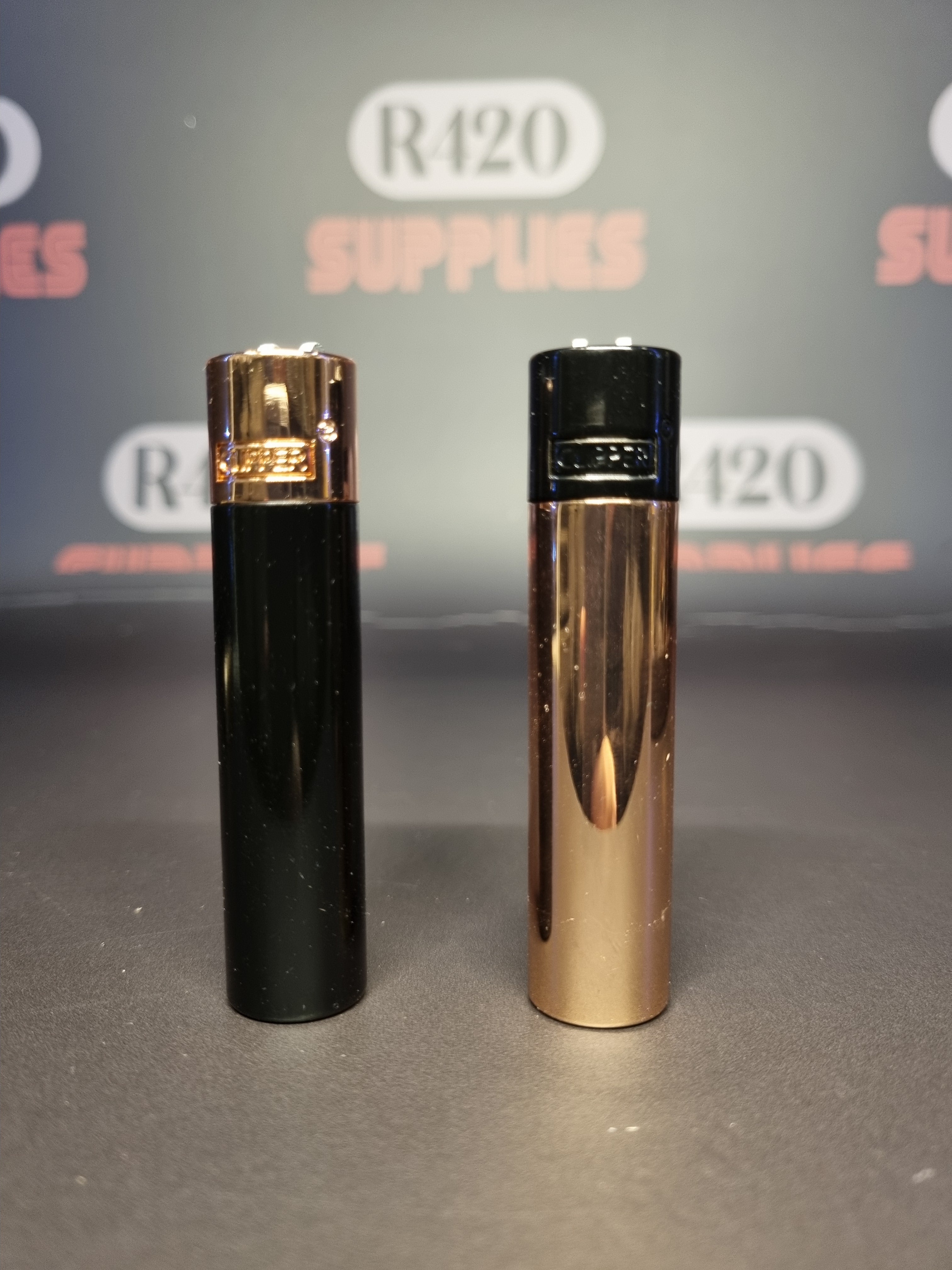 Metal Clipper Lighter + Giftbox - Black Rose