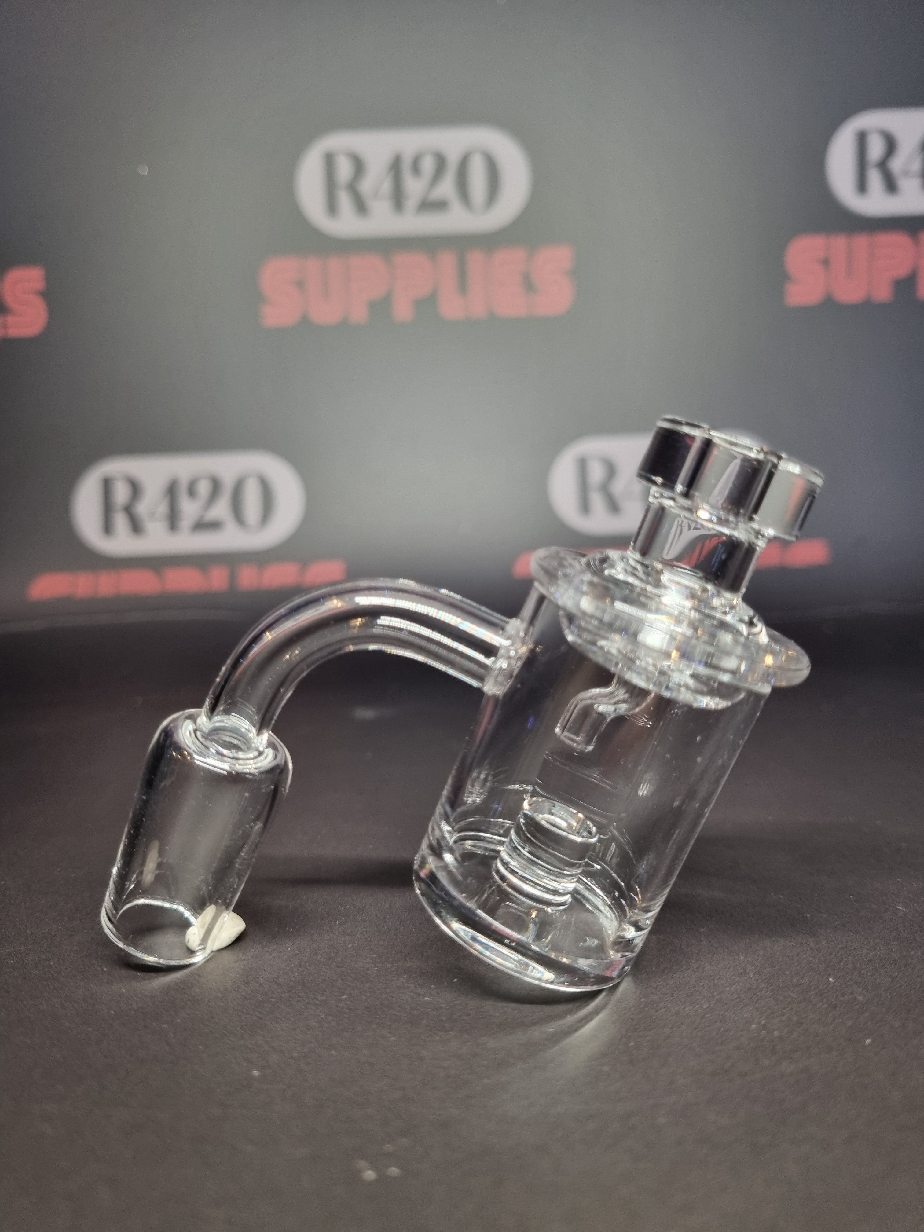 XL Quartz Banger - 18mm / 90° Male Fitting + Carb Cap (Boxed)