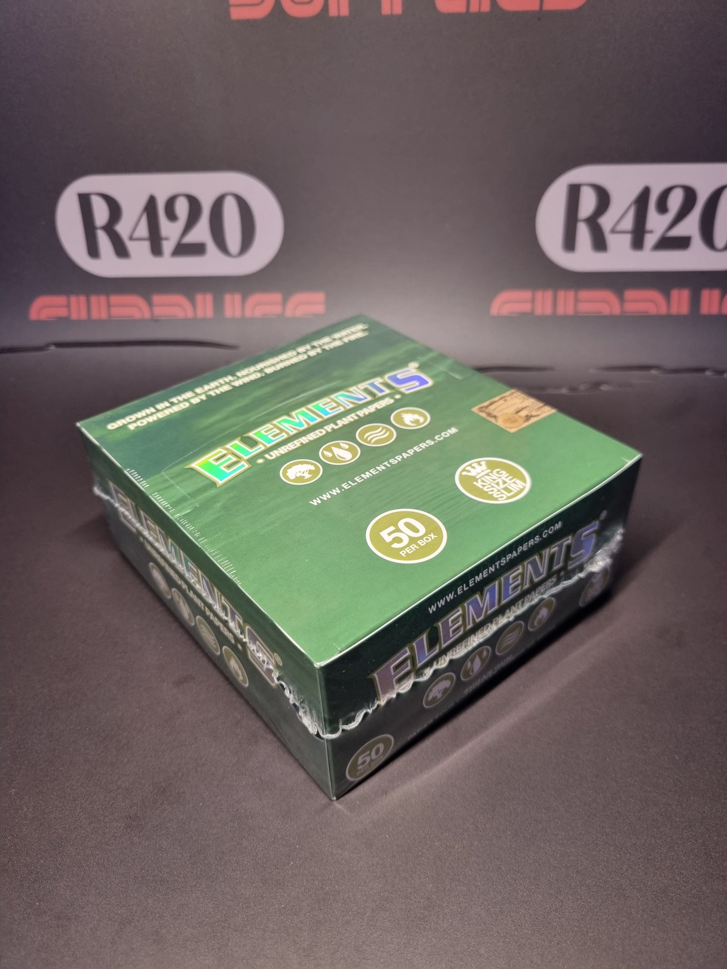 Elements Green Kingsize Slim - Unrefined Plant Papers