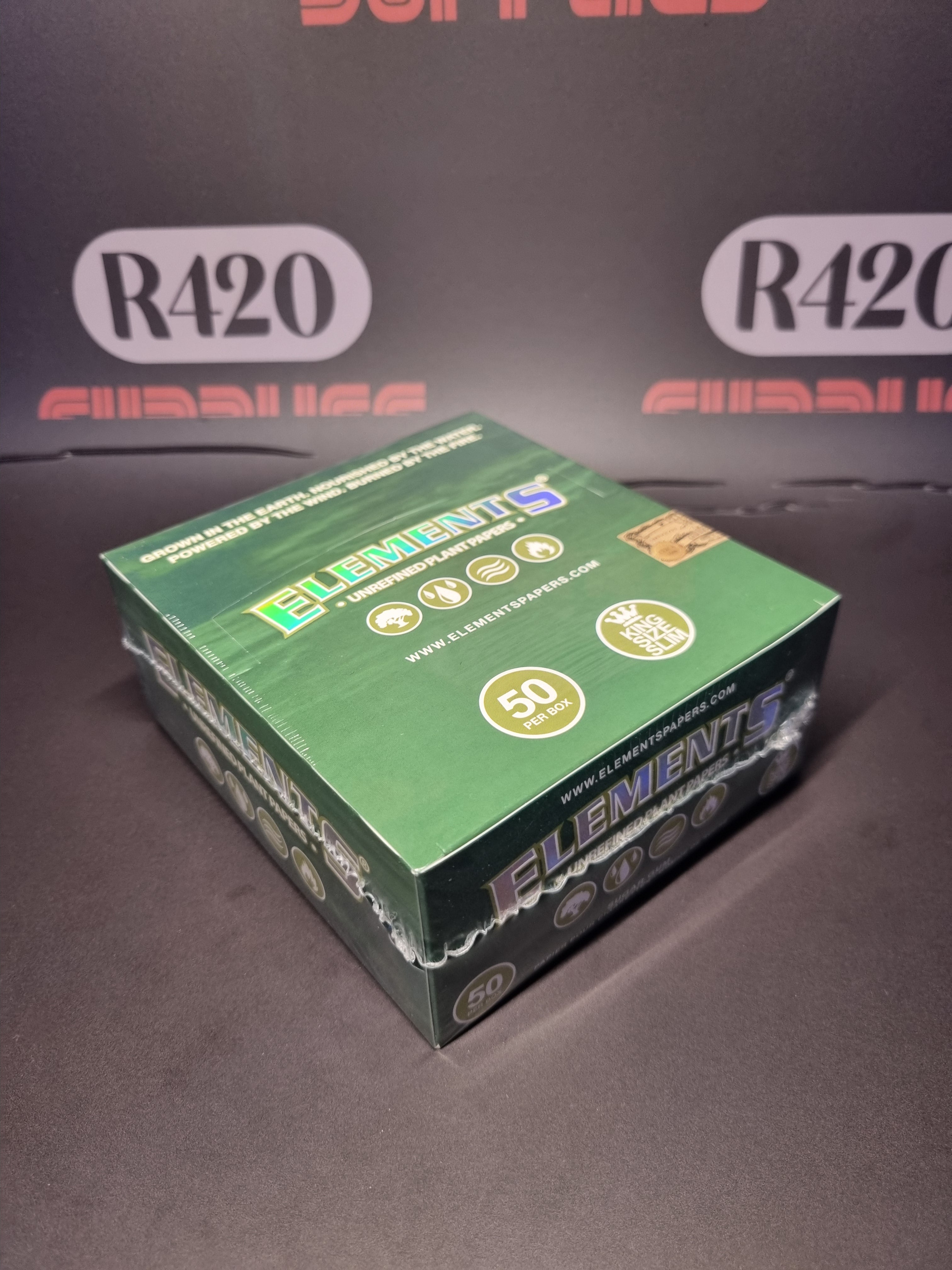Elements Green Kingsize Slim - Unrefined Plant Papers