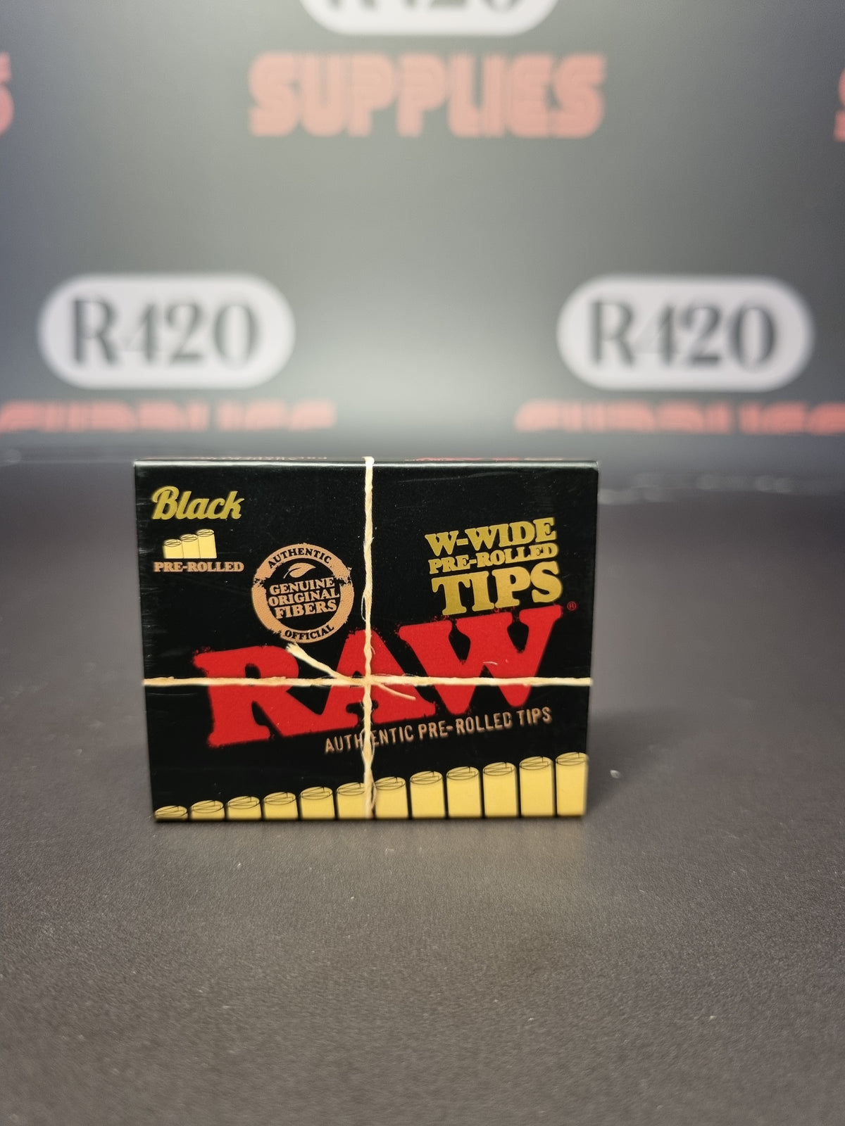 RAW Black Voorgedraaide BREDE Tips - Schuifverpakking